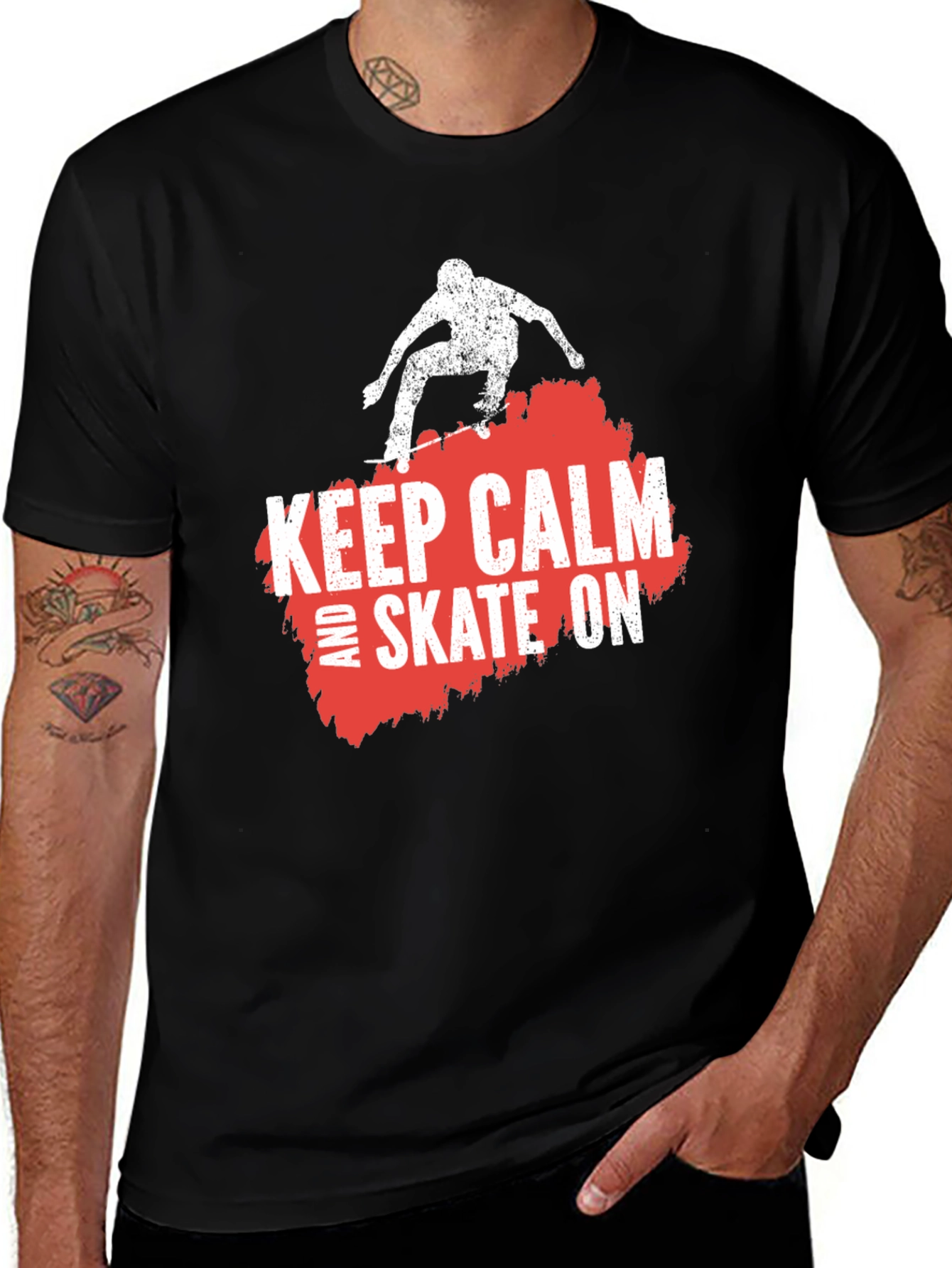 Variant 5 of Keep Calm and Skate On Graphic Tee