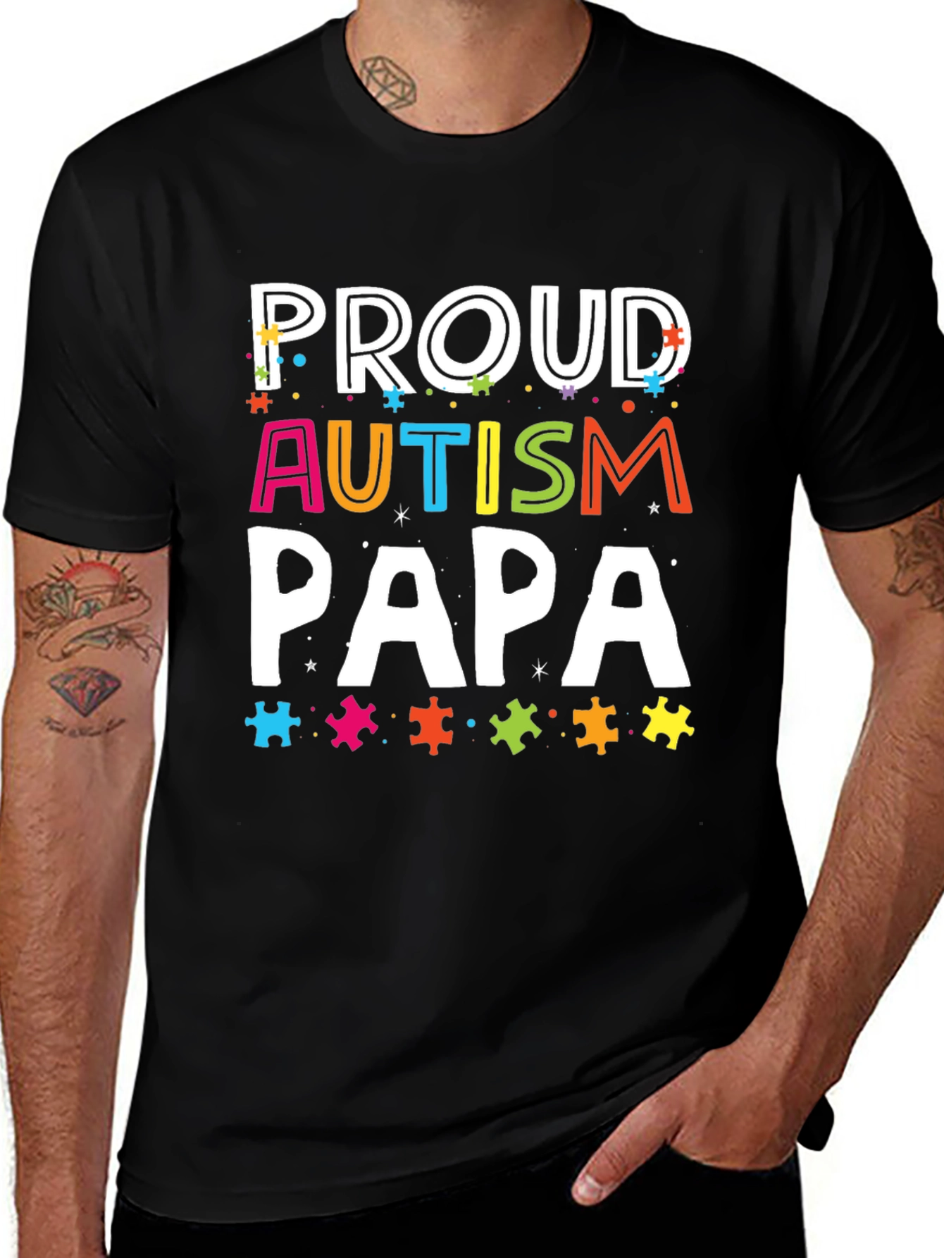 Proud Autism Papa T-Shirt