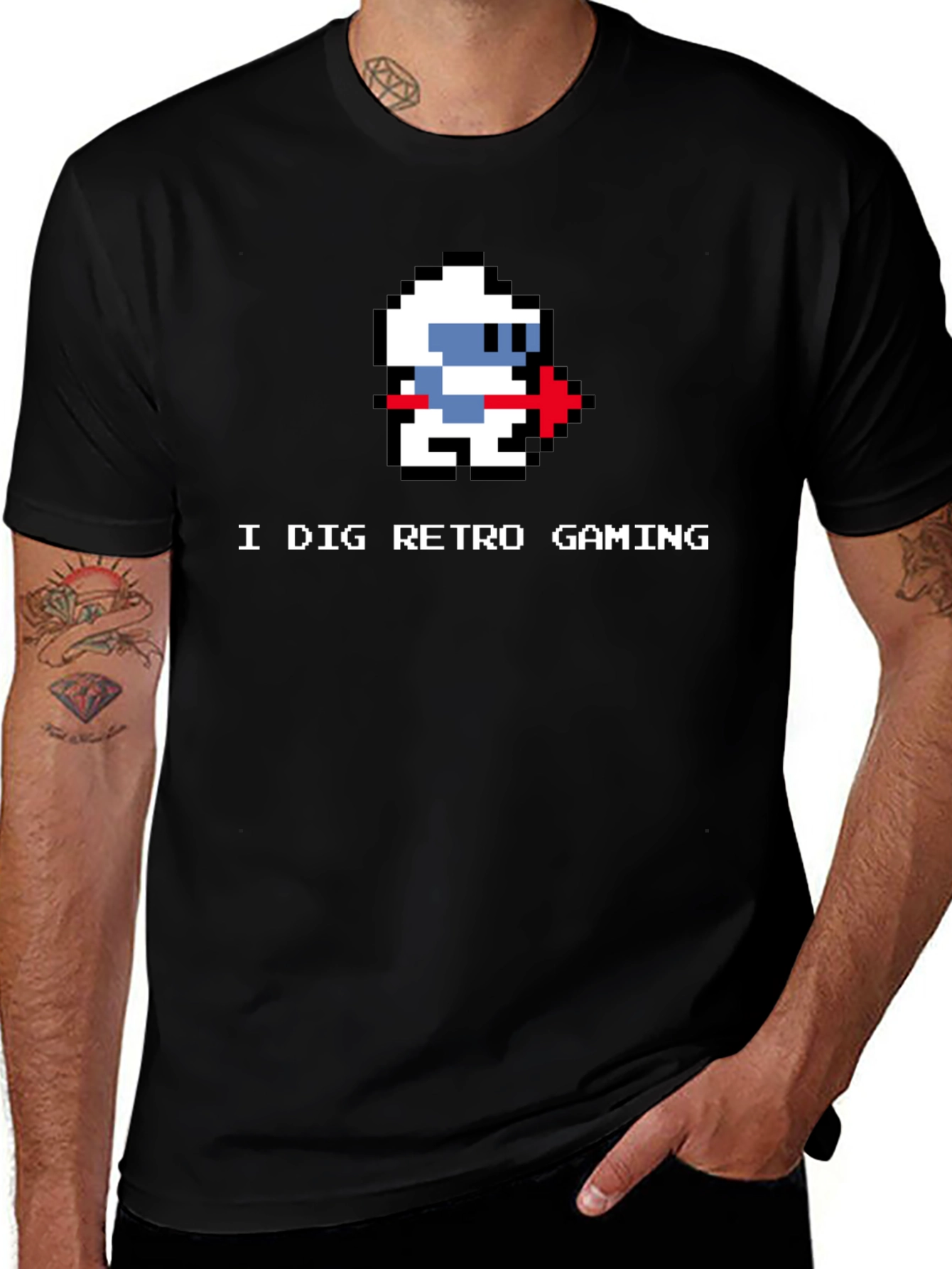 Variant 5 of Retro Gaming Tee - 'I Dig Retro Gaming'