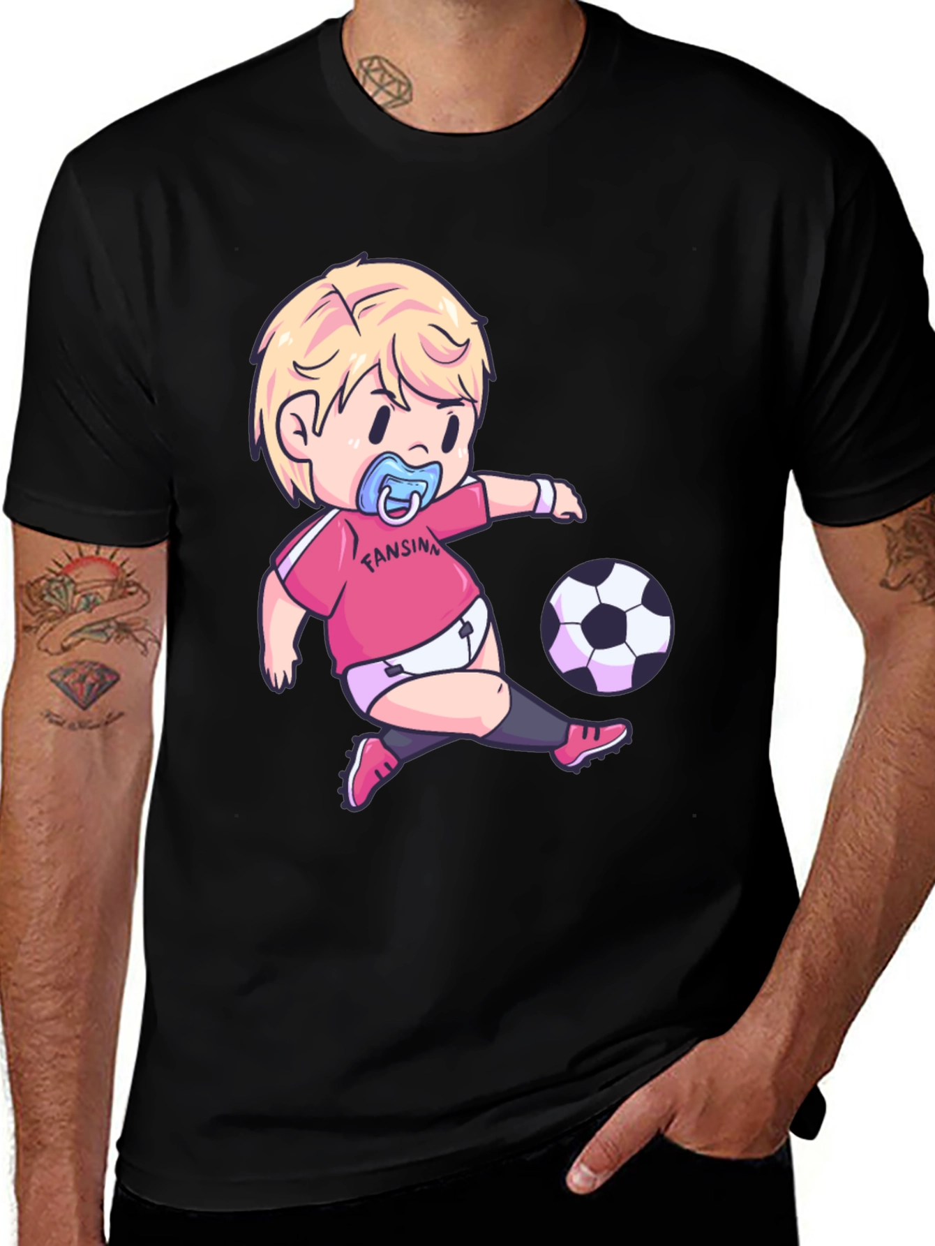 Variant 25 of Funny Baby Soccer Player Graphic T-Shirt