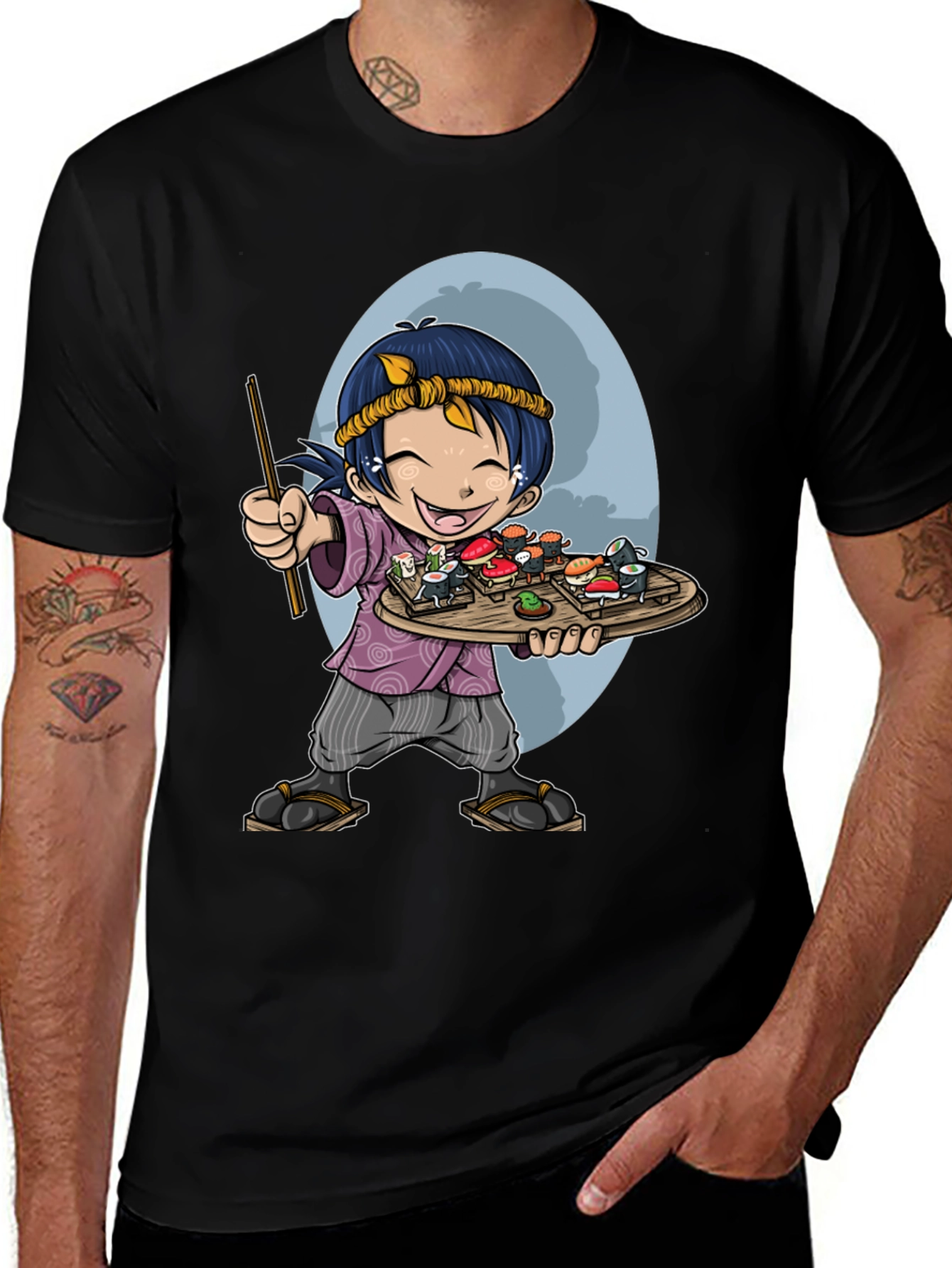 Variant 26 of Sushi Chef Graphic Tee - Unique Anime Style