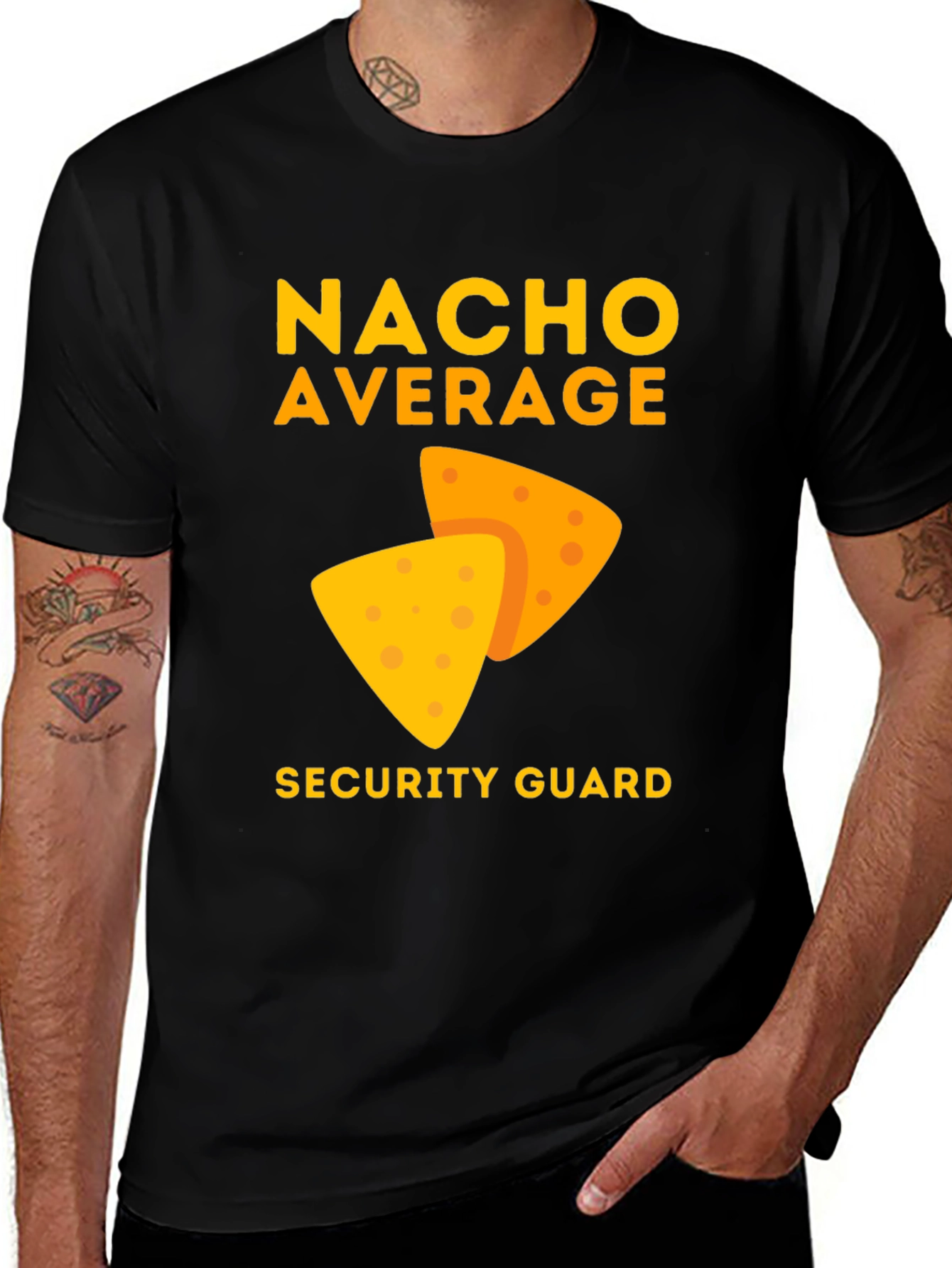 Variant 9 of Nacho Average Security Guard Funny Graphic T-Shirt