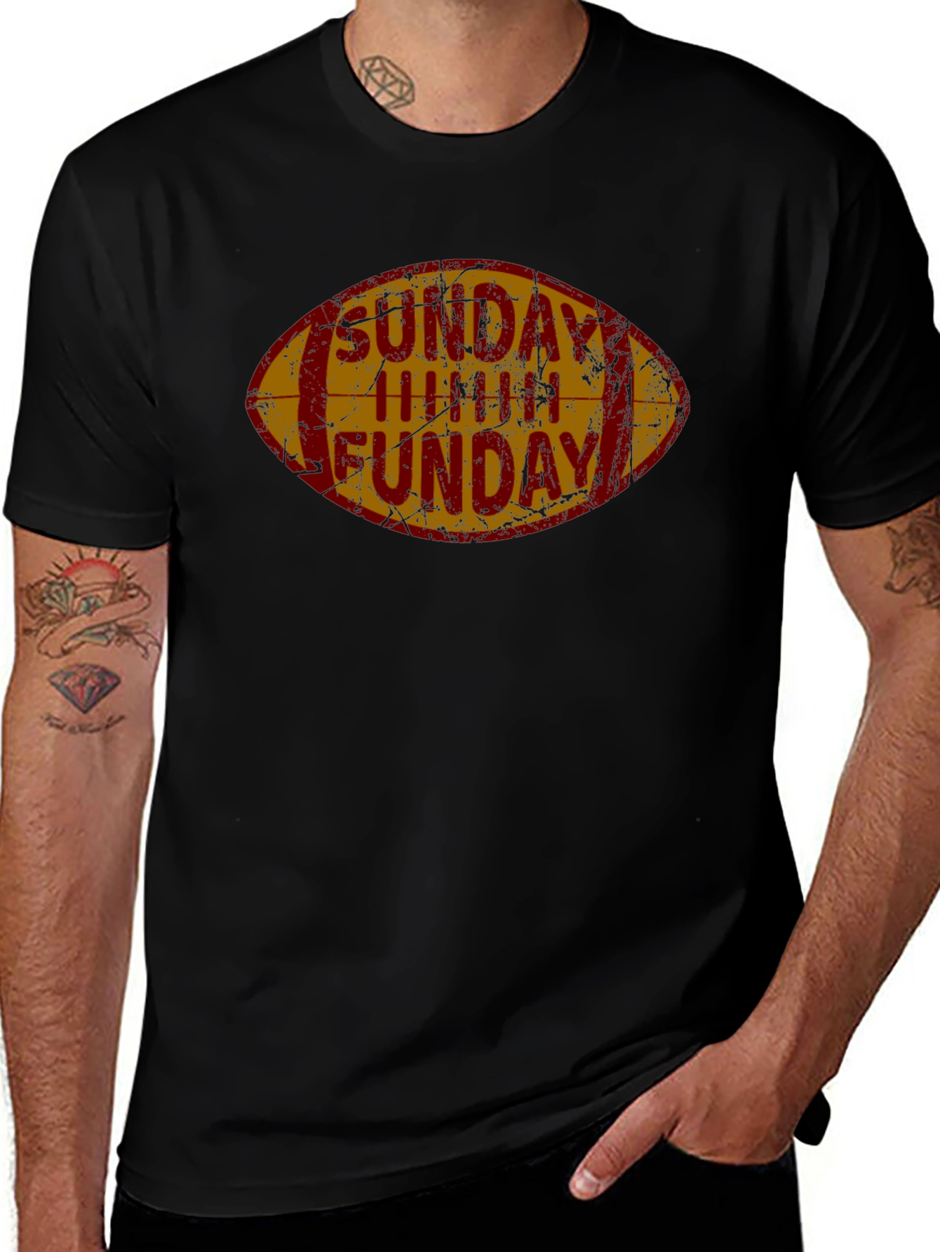 Variant 8 of Sunday Funday Football Graphic Tee