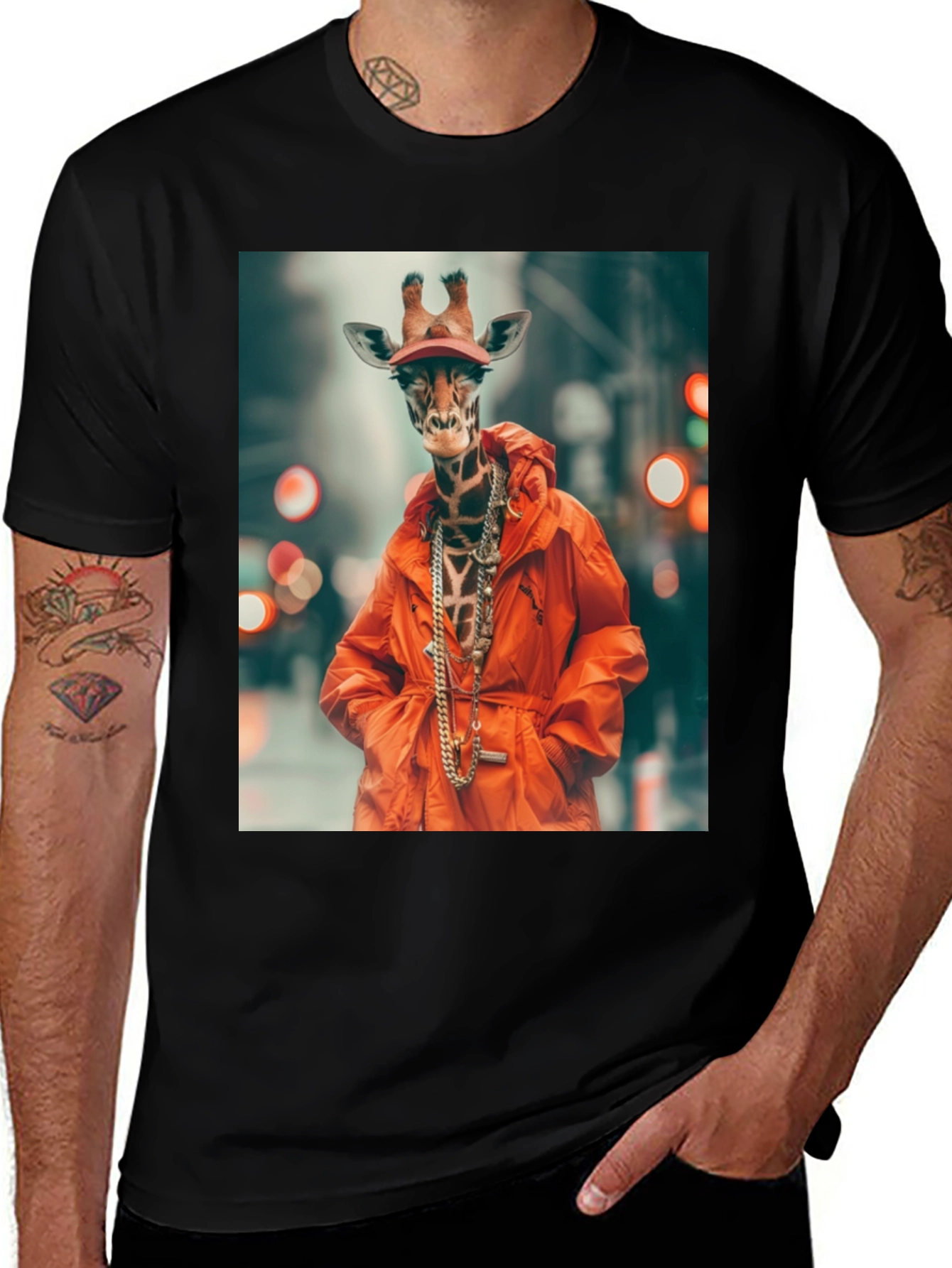 Variant 7 of Giraffe Streetwear Graphic Tee