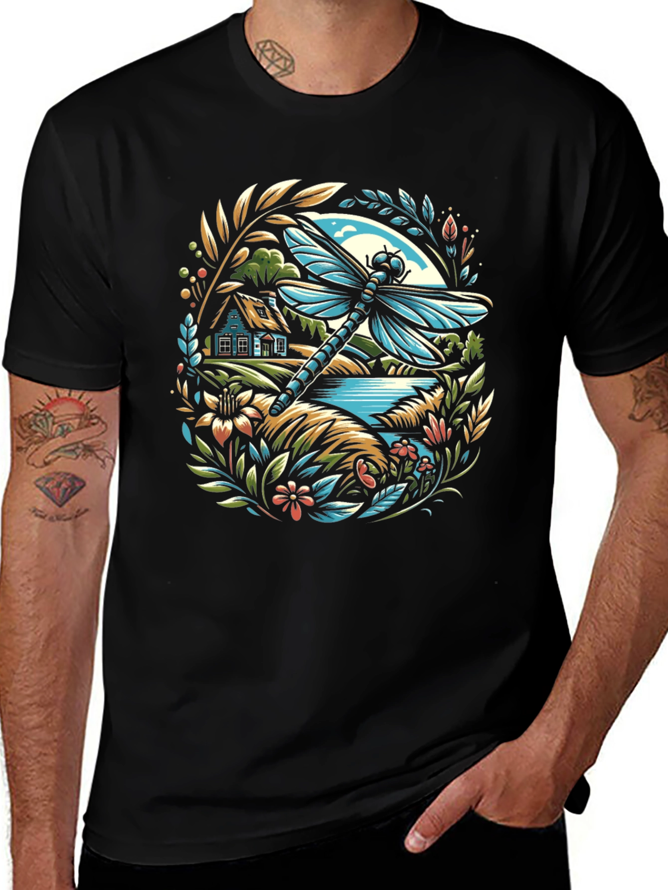 Variant 21 of Dragonfly Landscape Graphic T-Shirt
