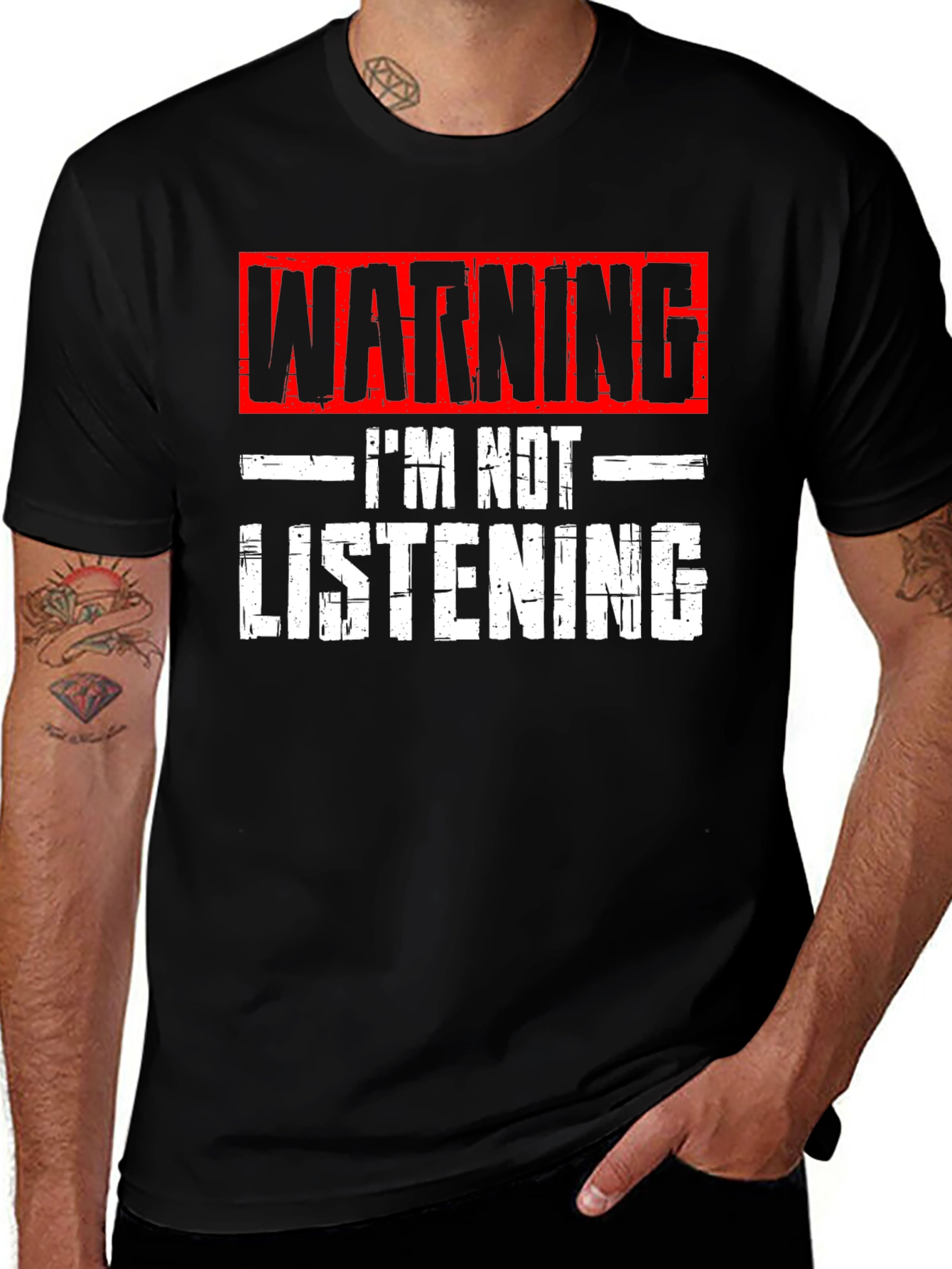 Variant 28 of Warning: I'm Not Listening Graphic T-Shirt