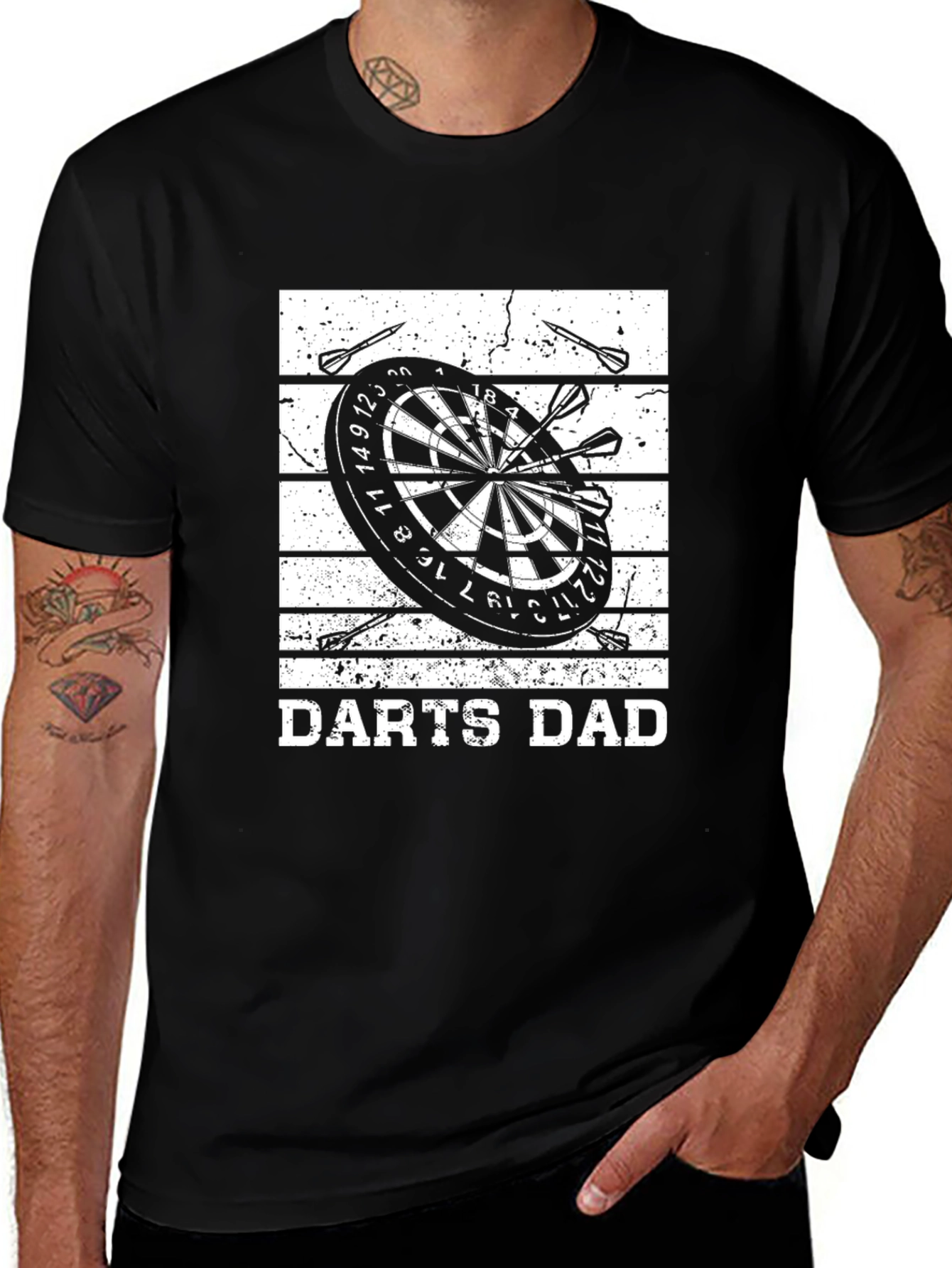 Darts Dad T-Shirt - Black Cotton Tee