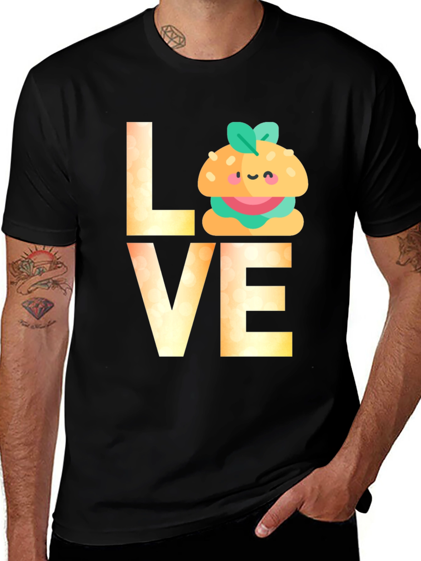 Variant 22 of Love Vegan Burger T-Shirt