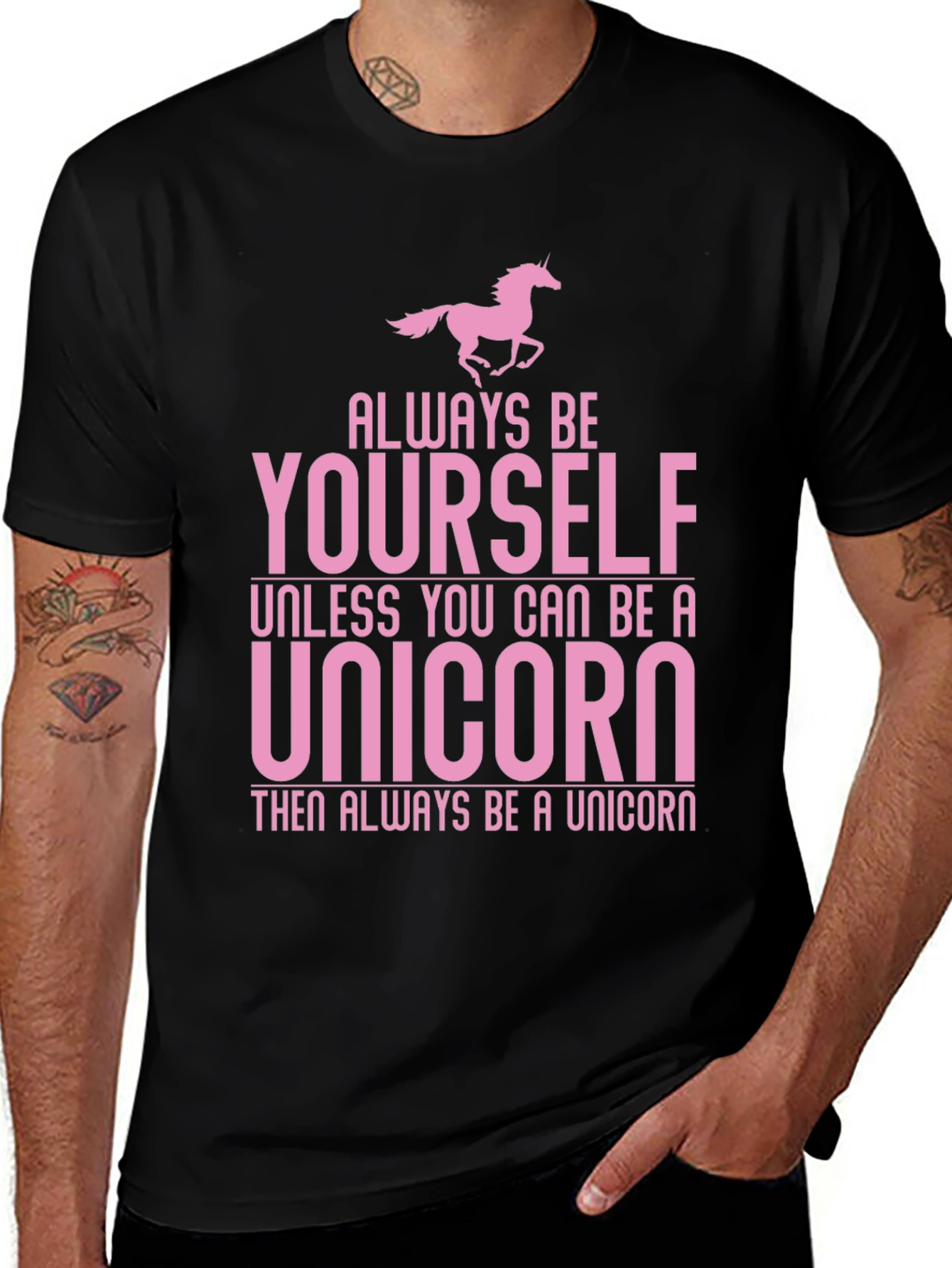 Variant 3 of Always Be Yourself Unicorn Graphic T-Shirt