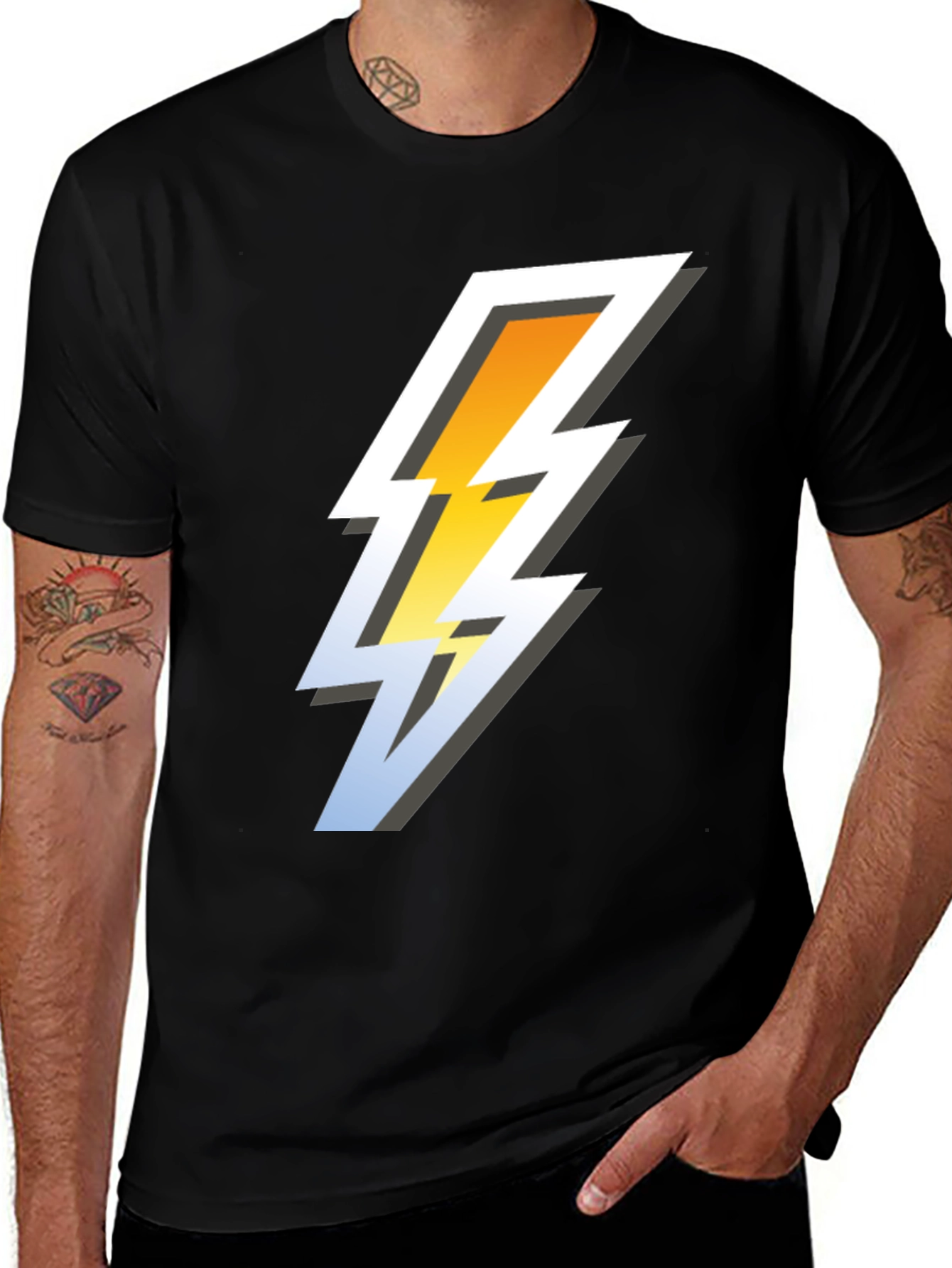 Variant 9 of Lightning Bolt Graphic Tee - Cool & Stylish