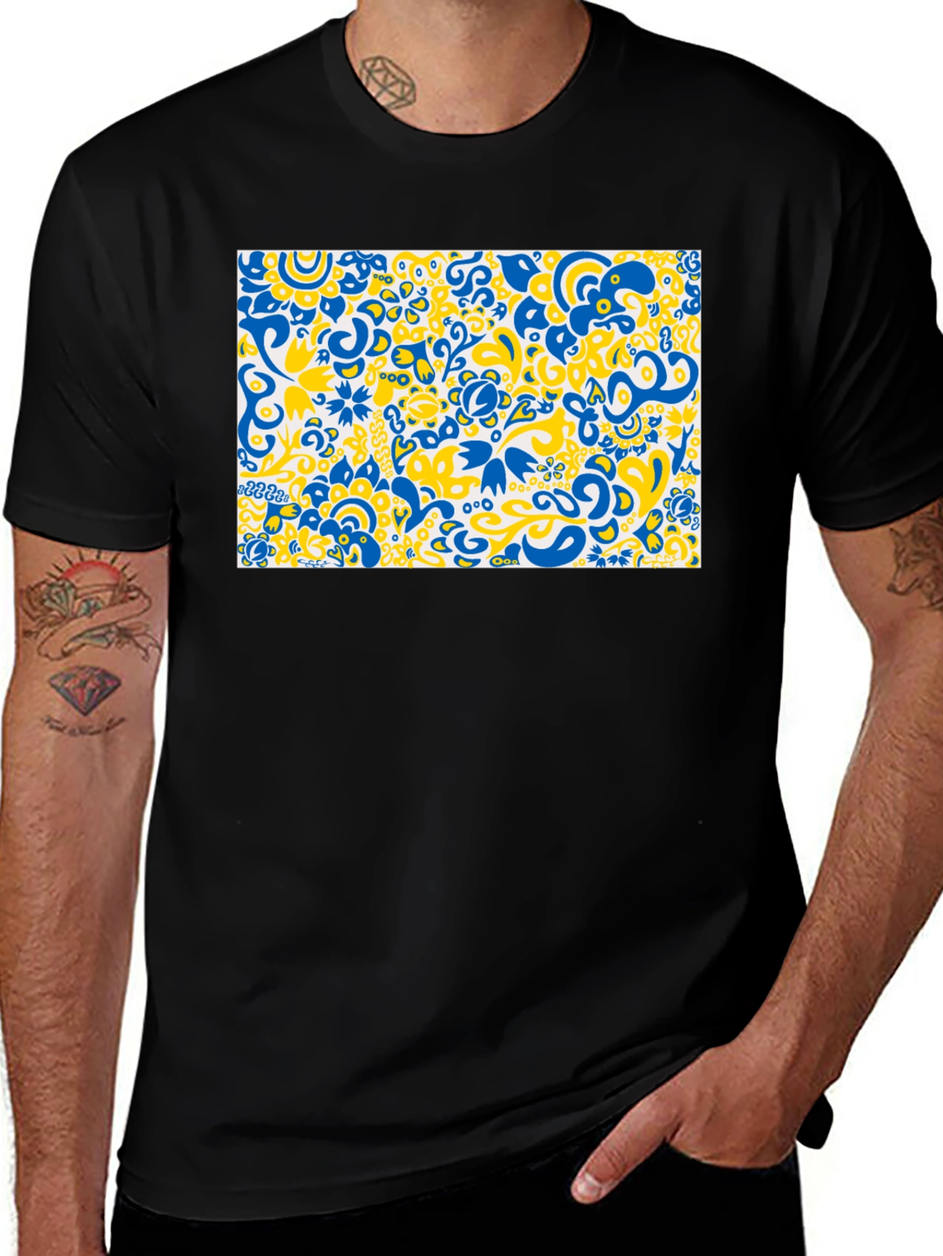 Variant 13 of Abstract Floral T-Shirt - Vibrant Design