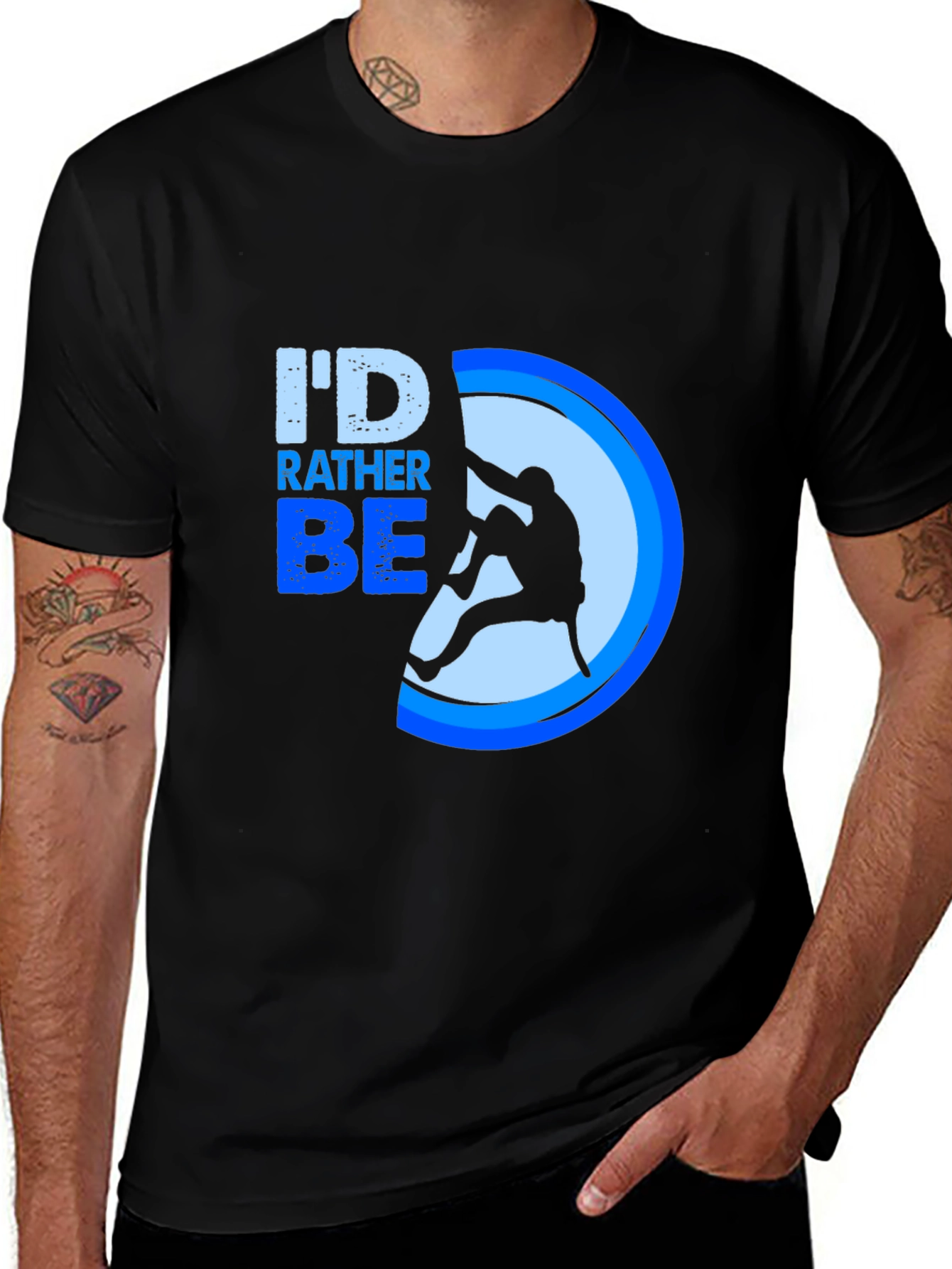 Variant 11 of I'd Rather Be Climbing T-Shirt