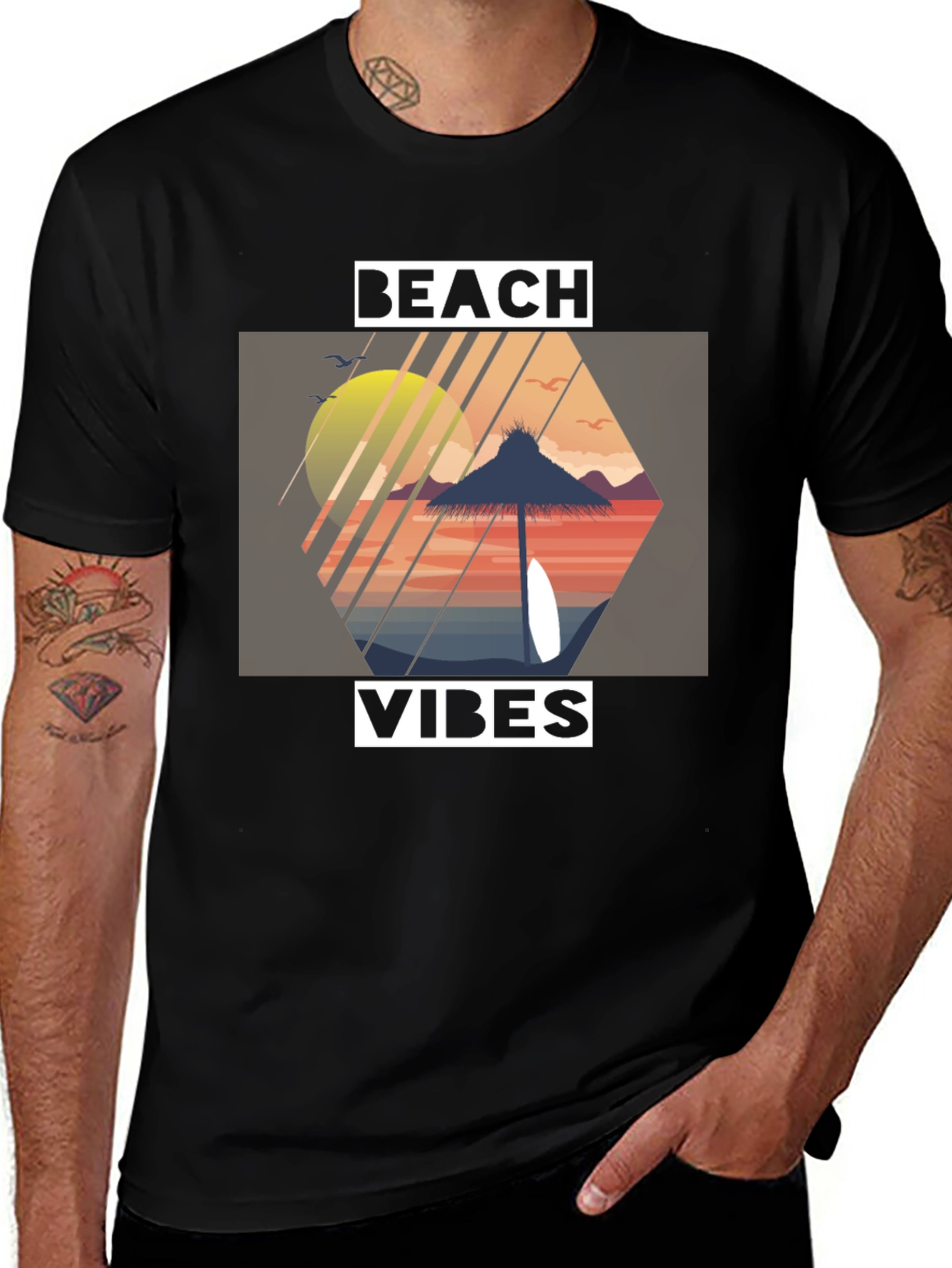 Beach Vibes Graphic Tee - Relaxed Fit
