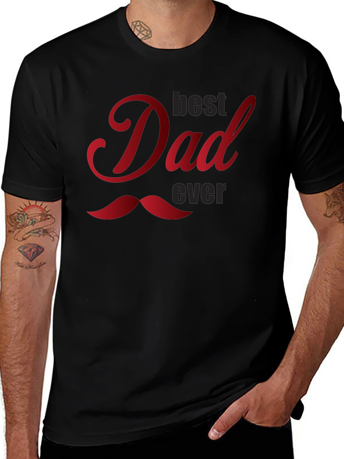 Variant 25 of Best Dad Ever Black T-Shirt