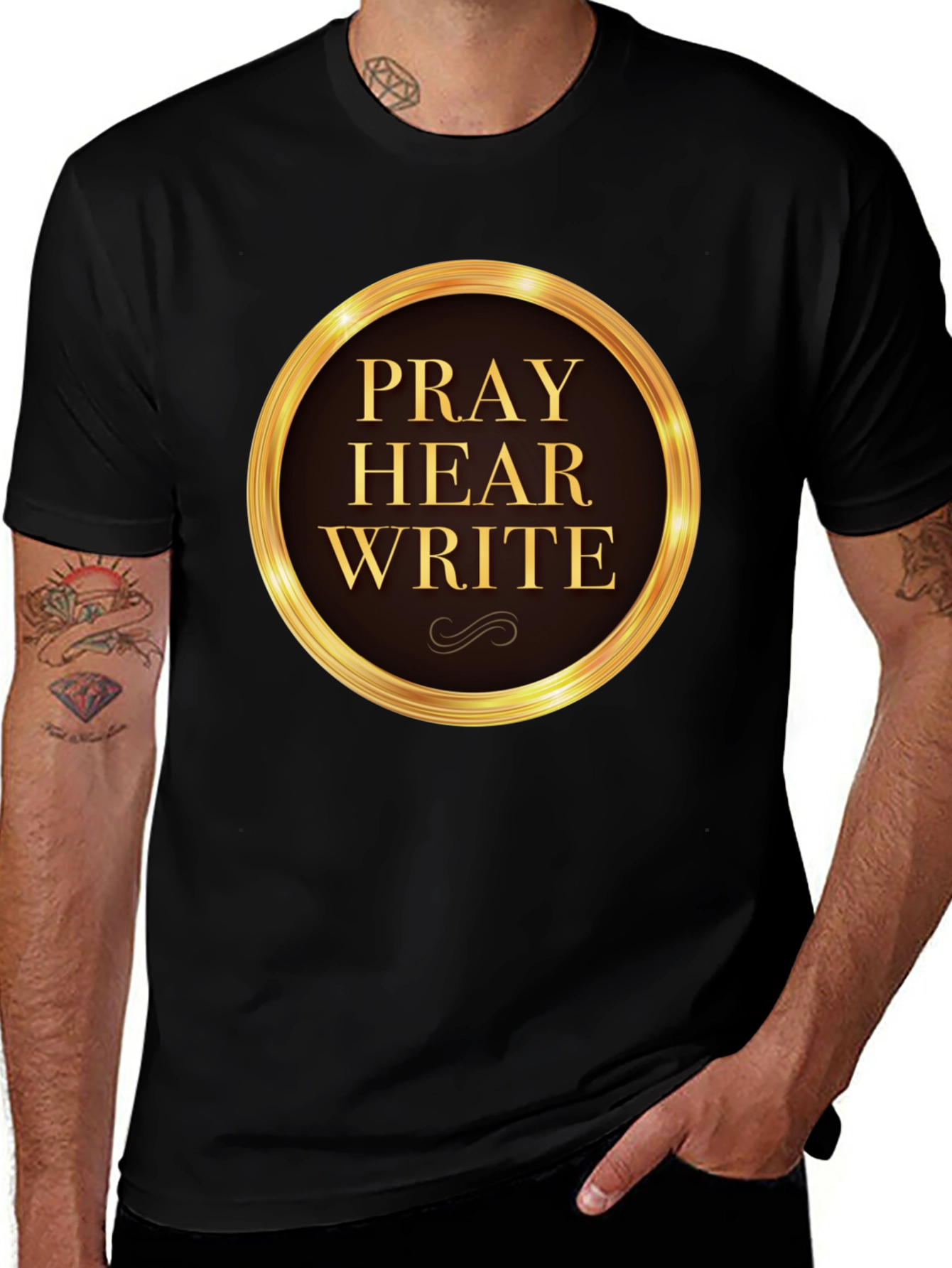 Variant 15 of Pray Hear Write Graphic T-Shirt