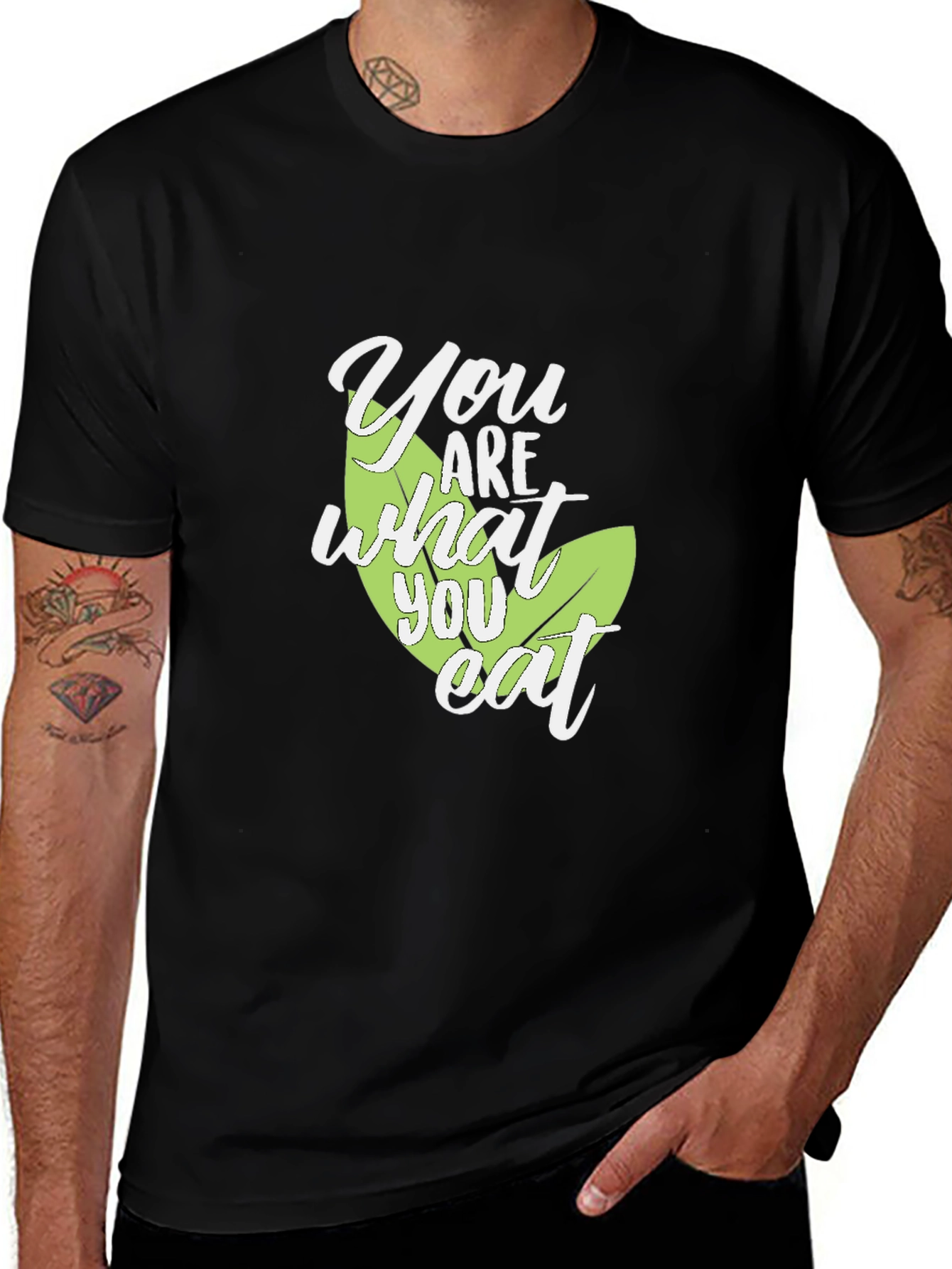 Variant 17 of You Are What You Eat Black Graphic Tee