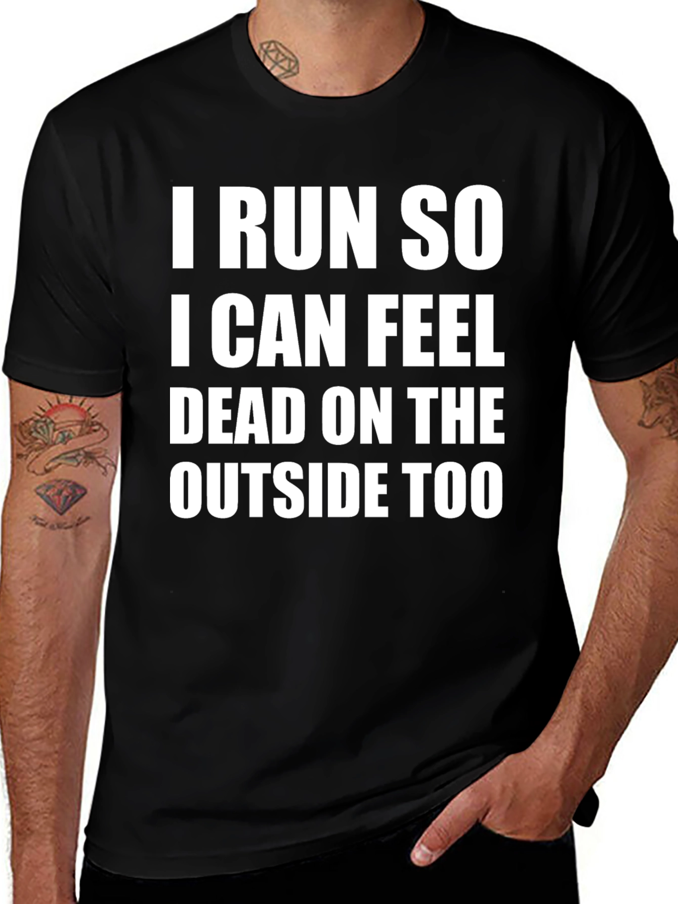 Variant 18 of I Run So I Can Feel Dead T-Shirt