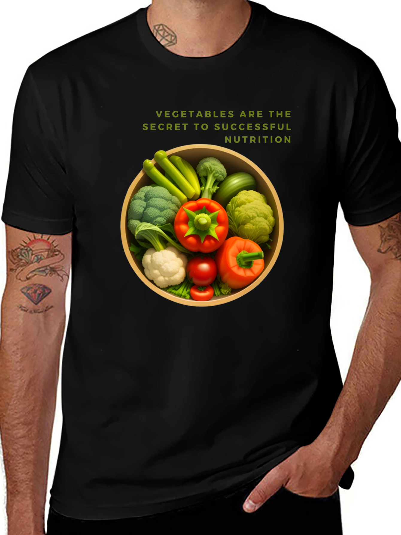 Variant 17 of Vegetable Bowl T-Shirt - Nutrition Secret!