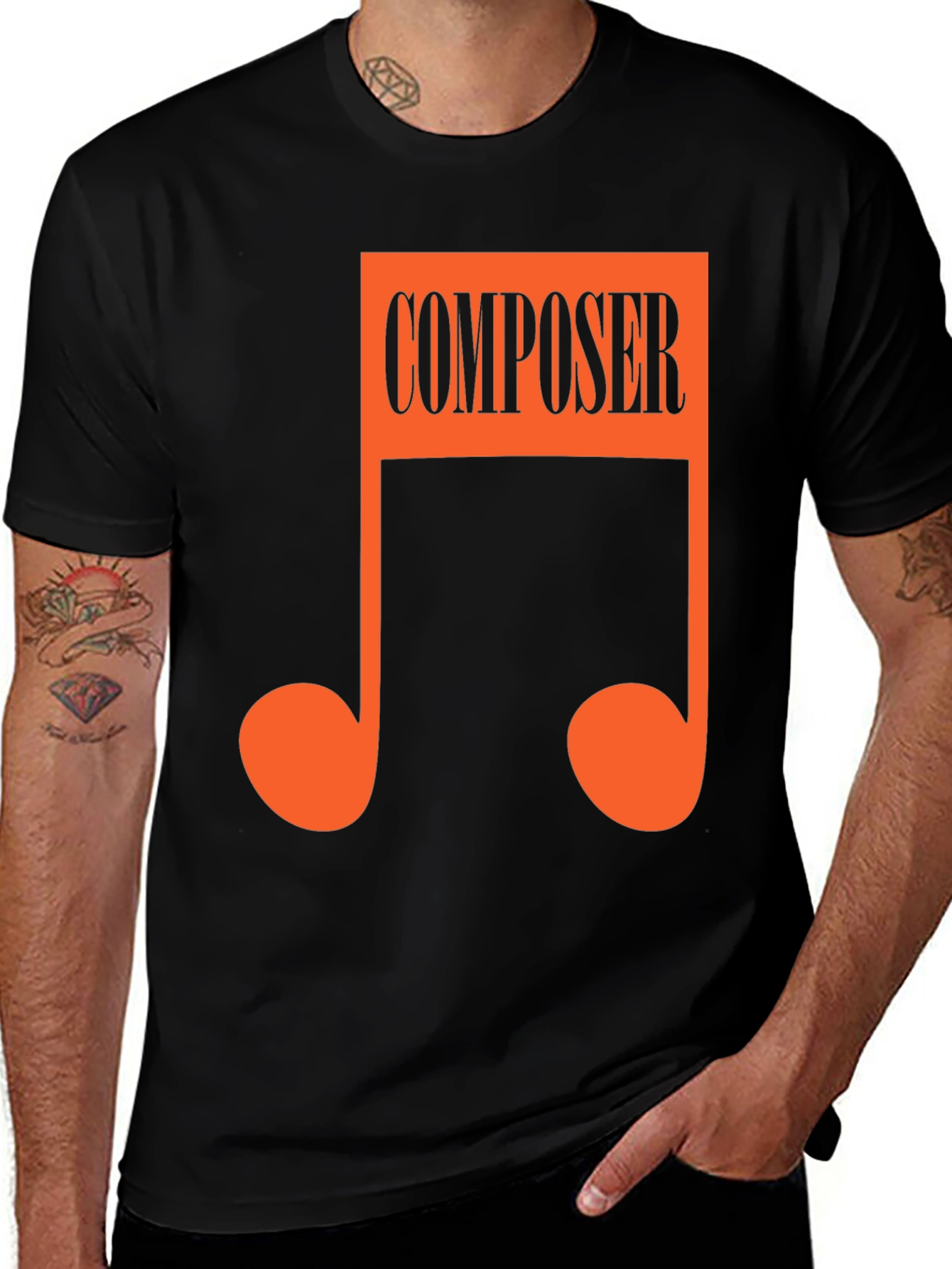 Variant 7 of Composer Music Note Graphic T-Shirt