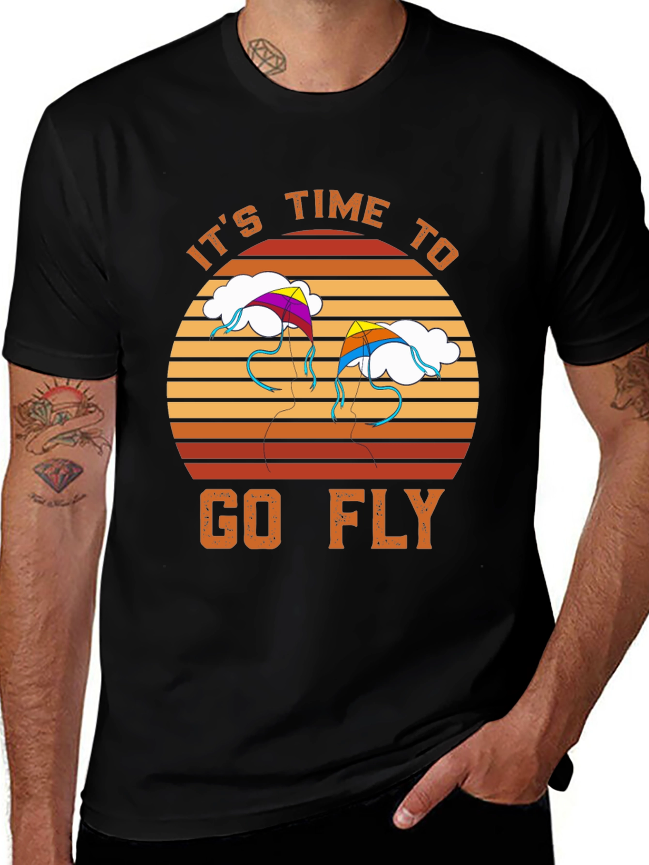 Black It's Time to Go Fly T-Shirt main image