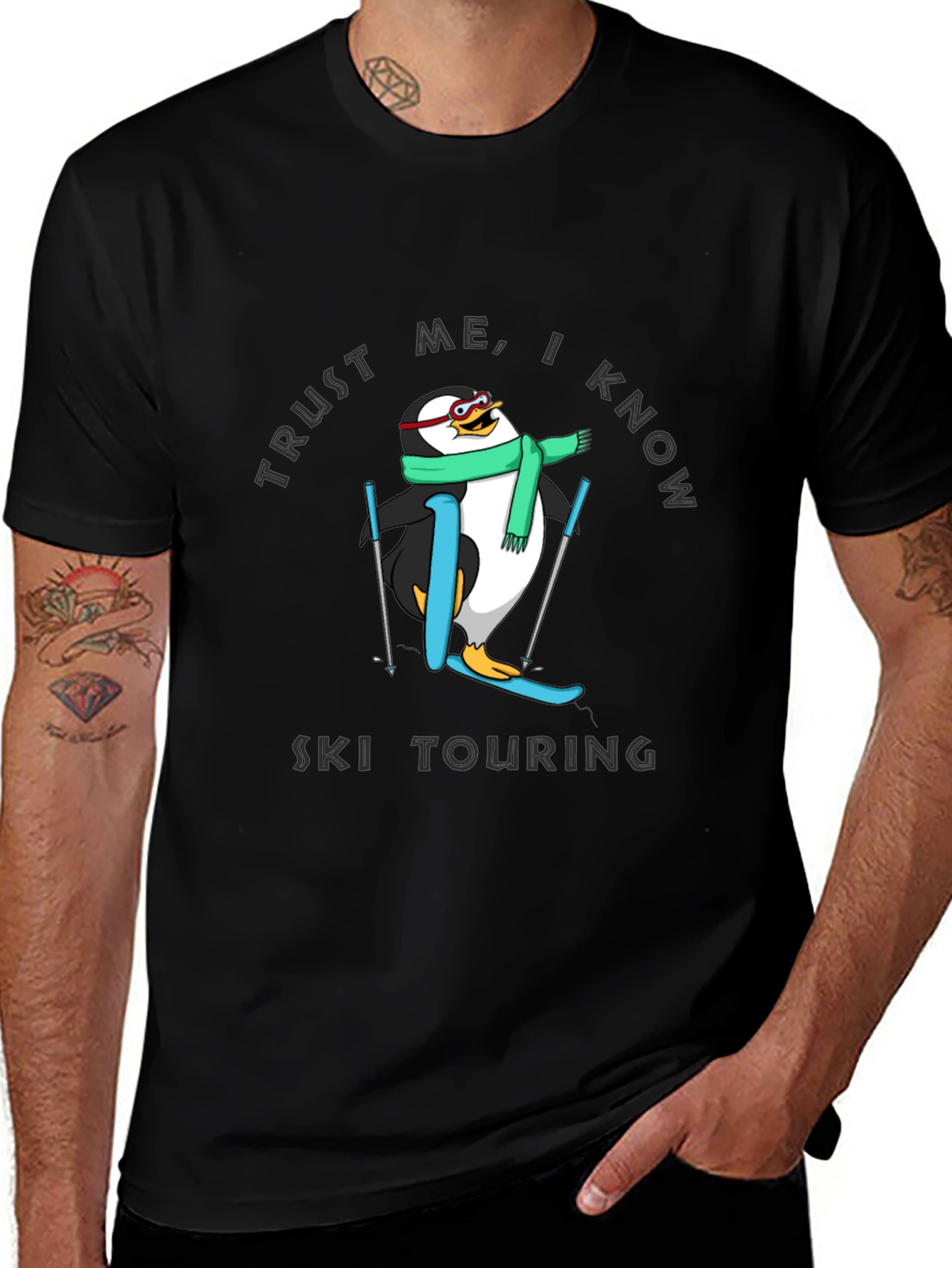 Variant 24 of Ski Touring Penguin T-Shirt - Trust Me, I Know