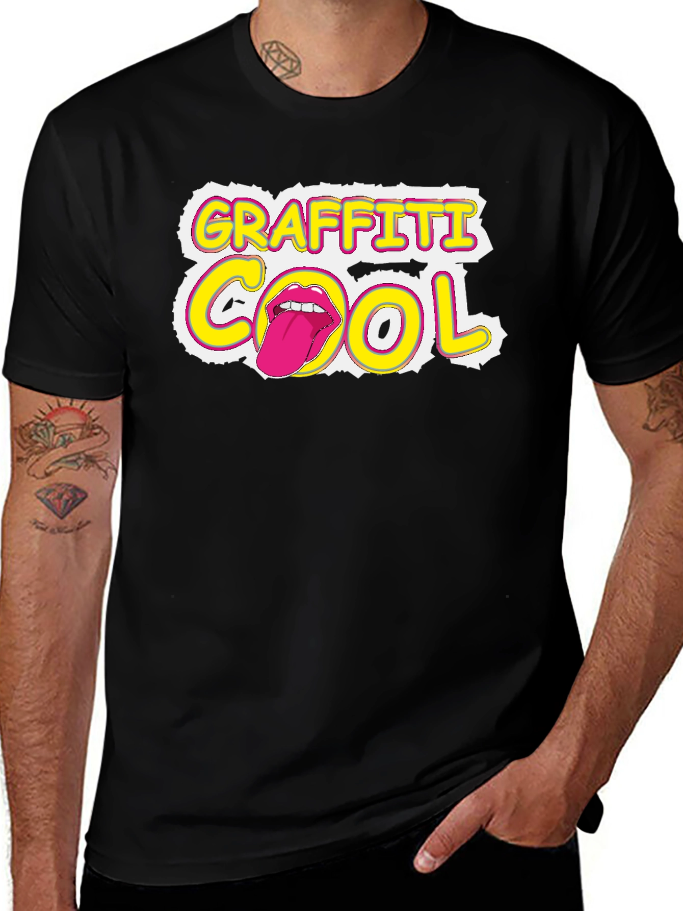 Variant 2 of Cool Graffiti Graphic T-Shirt - Edgy Streetwear