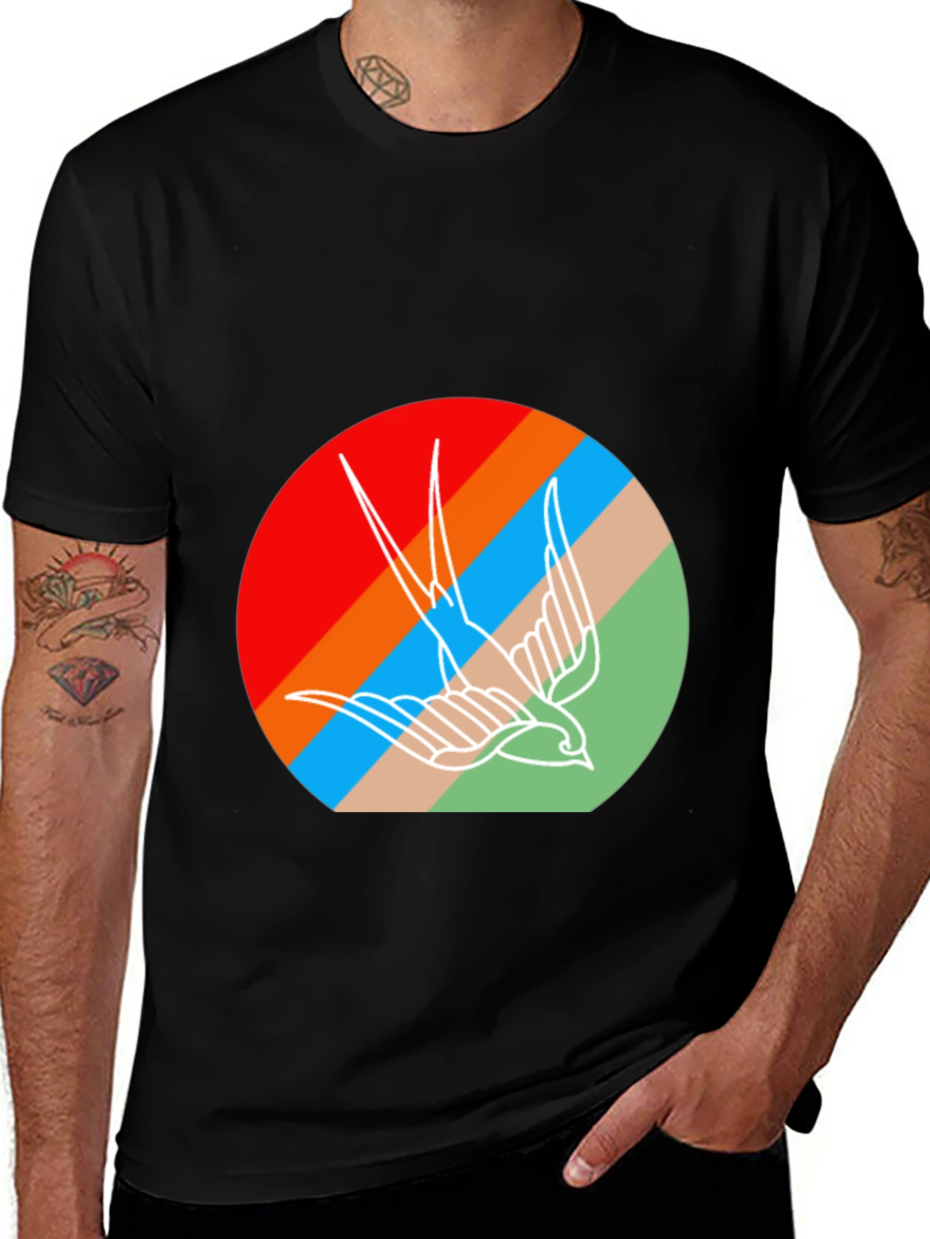 Retro Bird Graphic Tee - Casual Comfort