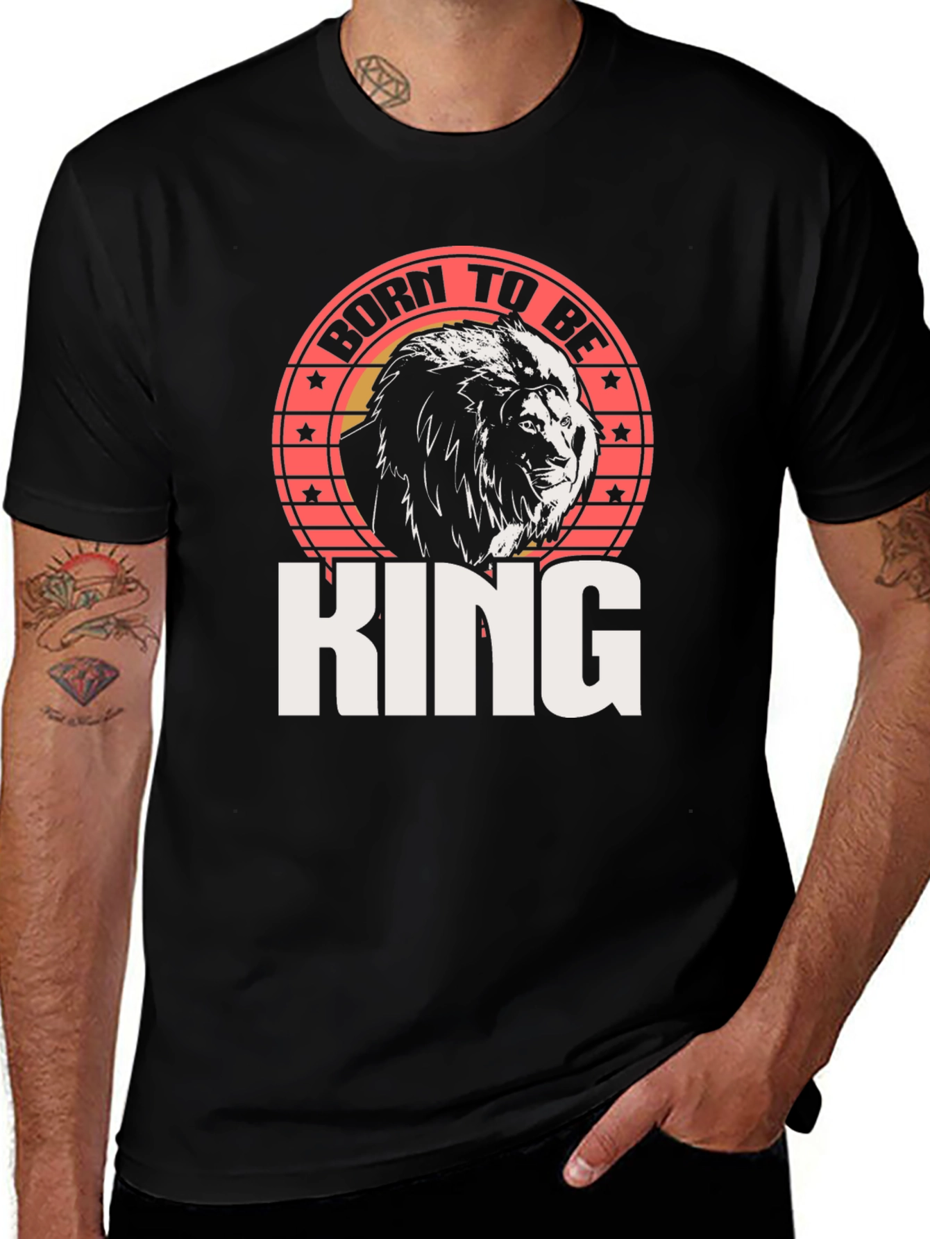 Variant 7 of Born to Be King Lion Graphic T-Shirt