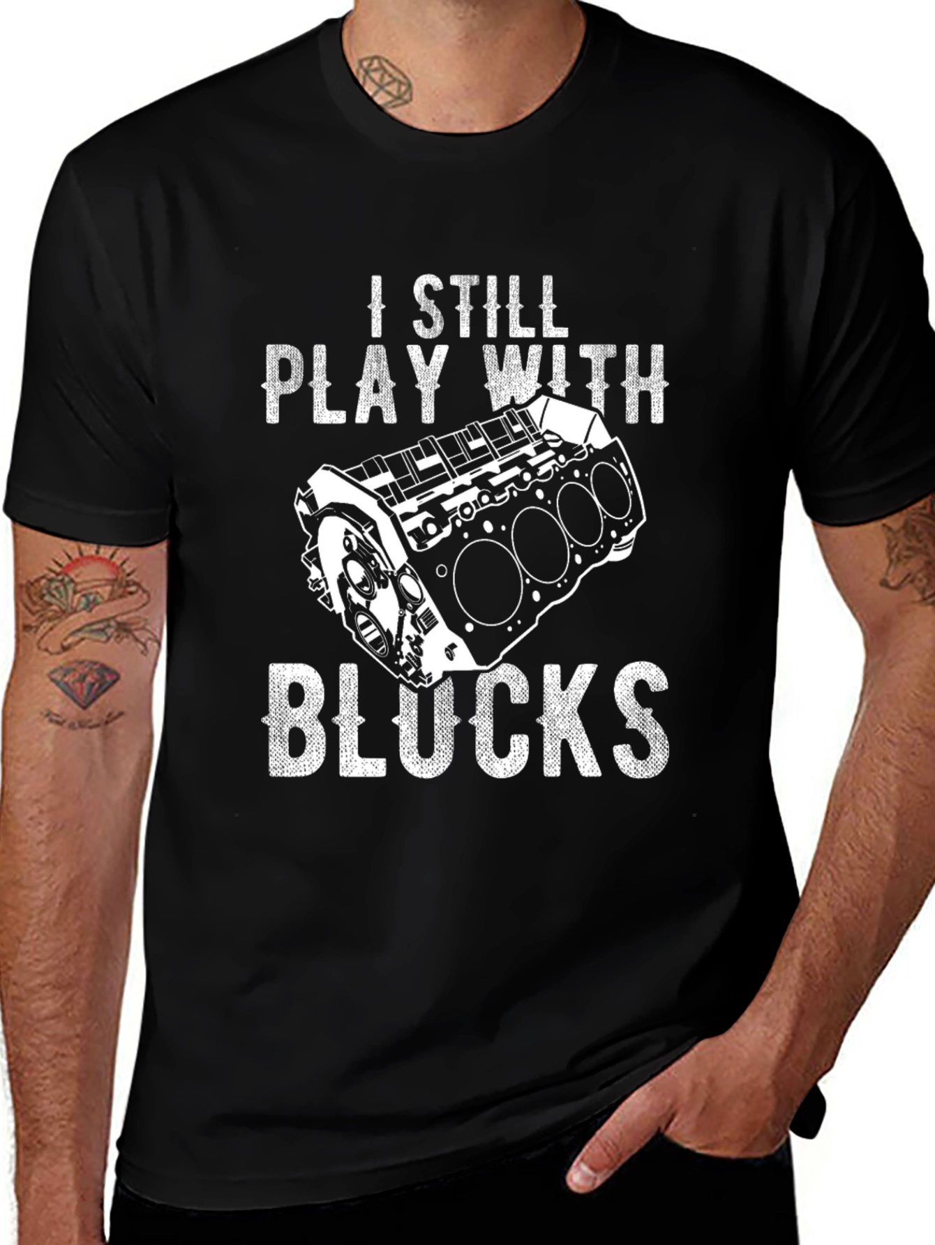 Variant 26 of I Still Play With Blocks - Mechanic T-Shirt