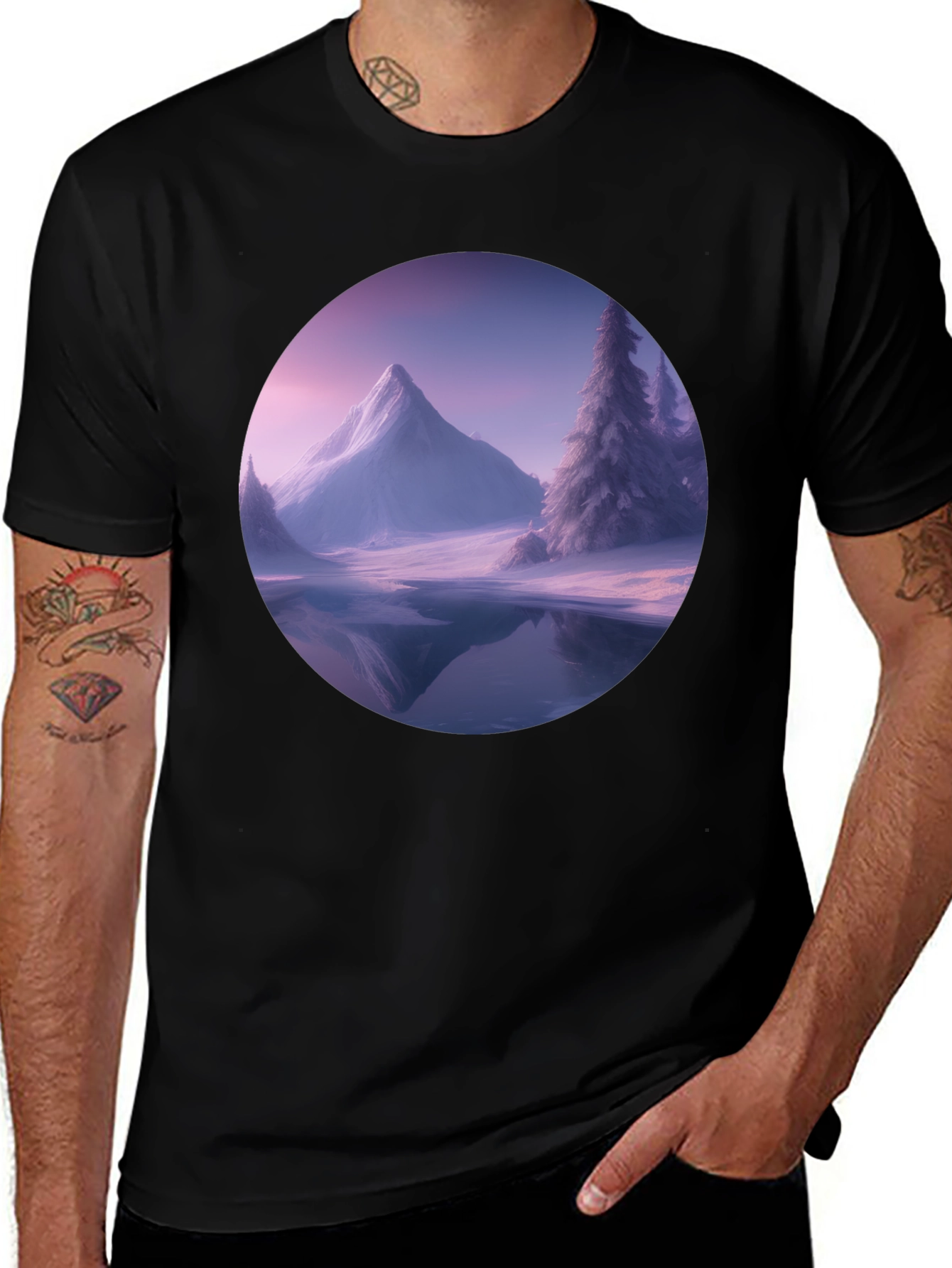 Variant 29 of Mountain Scene Graphic Tee - Winter Edition