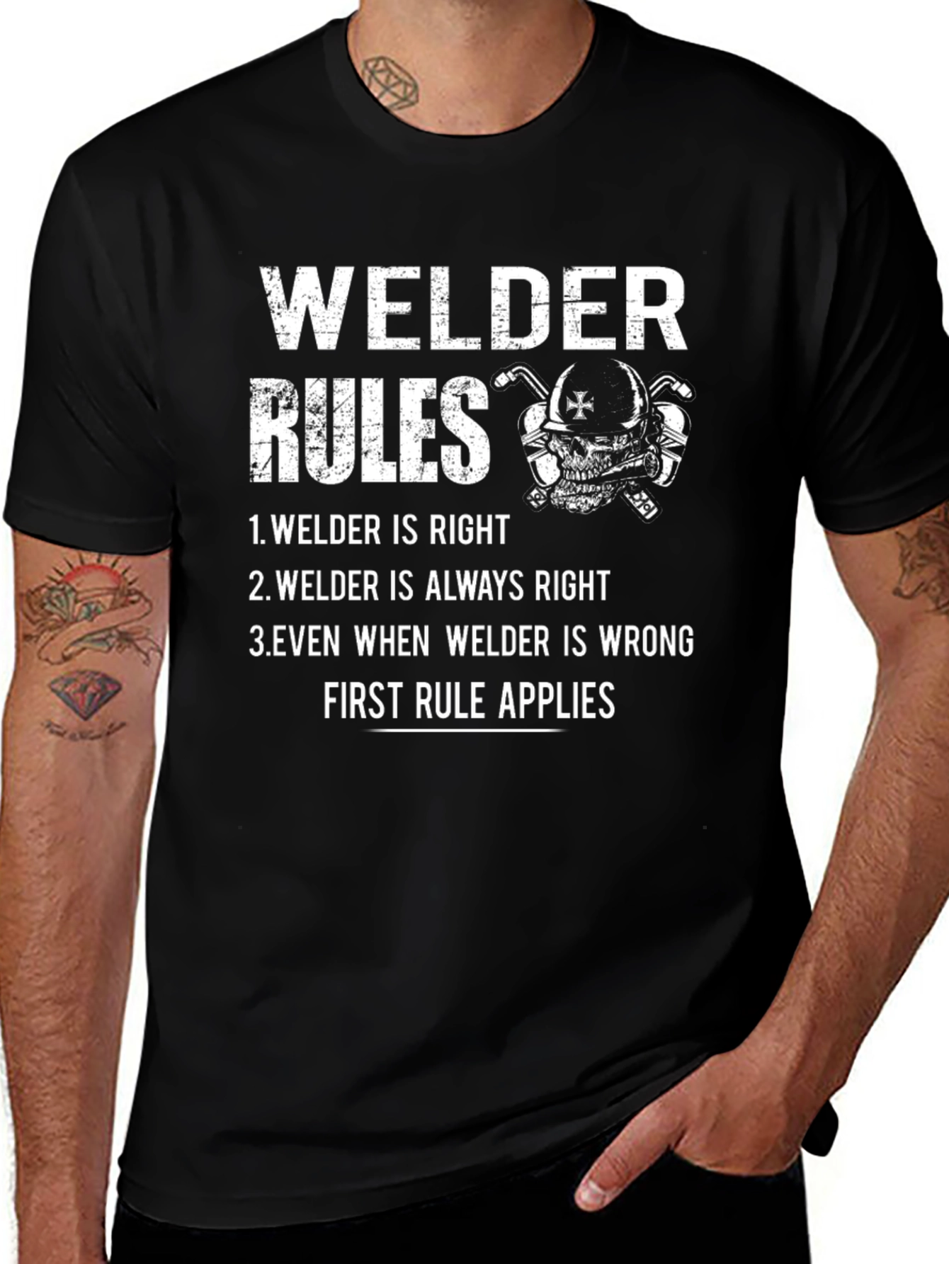 Variant 20 of Welder Rules T-Shirt - Funny Welding Tee