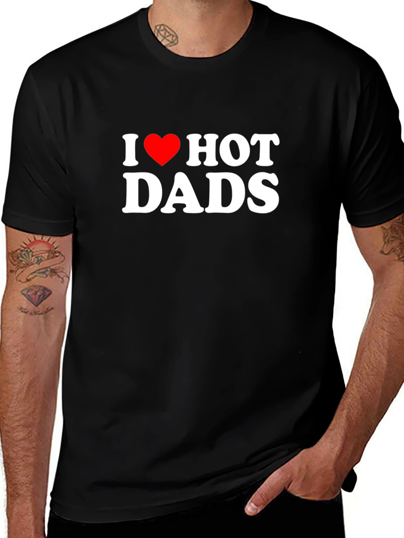 Variant 17 of I Heart Hot Dads Graphic Tee