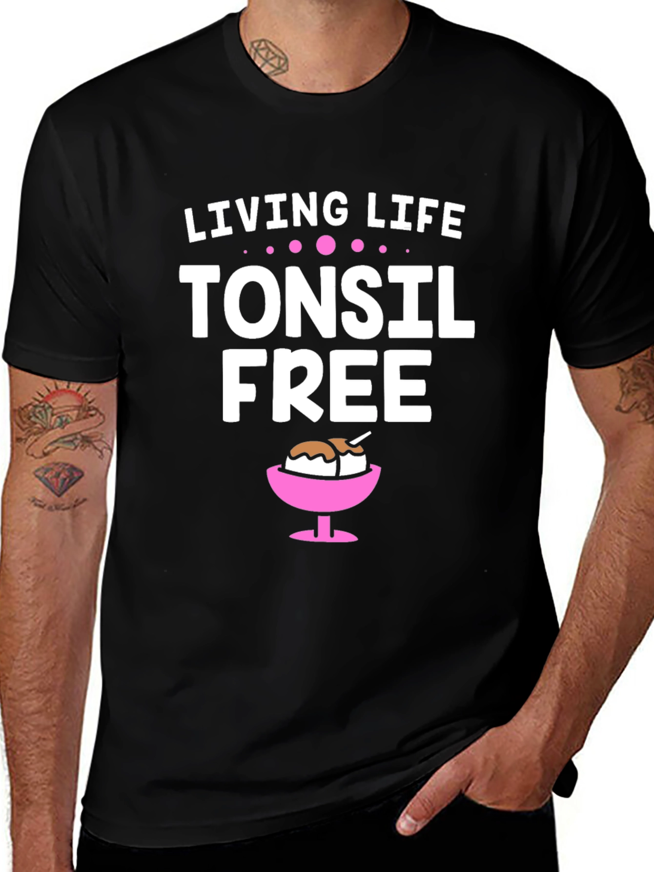 Variant 13 of Living Life Tonsil Free T-Shirt Funny Humor Gift