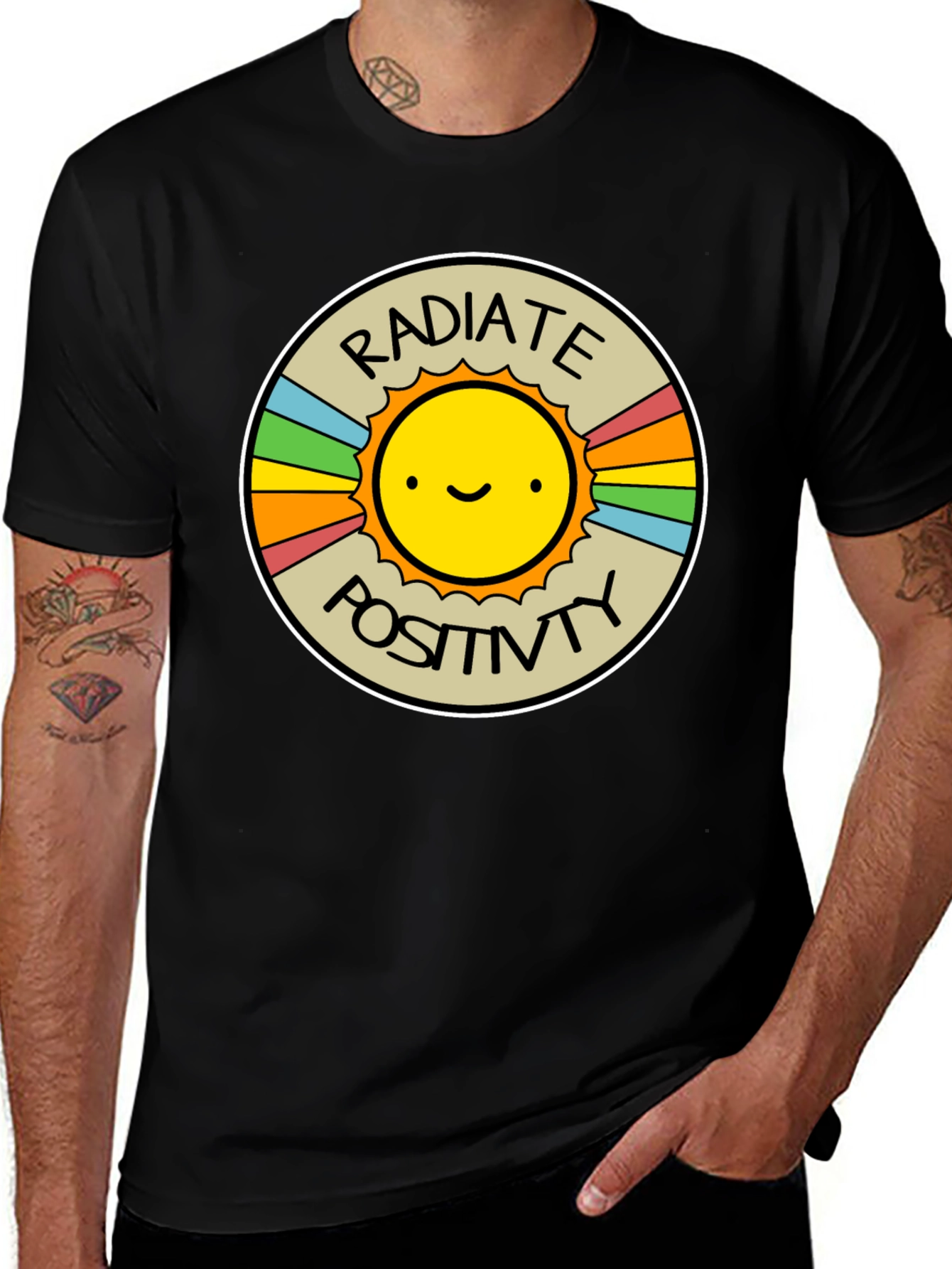 Variant 27 of Radiate Positivity Graphic Print T-Shirt