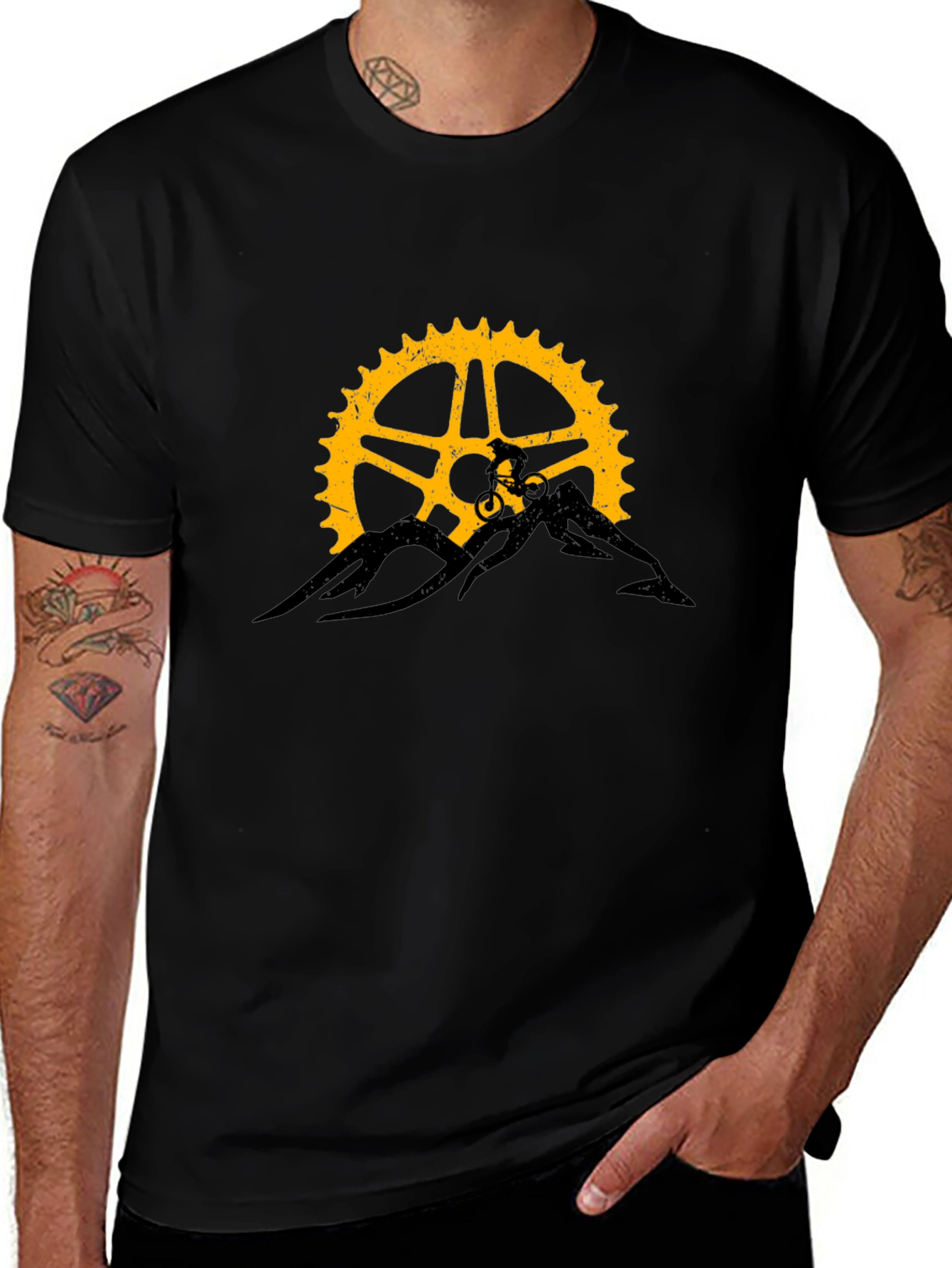 Variant 11 of Mountain Bike Gear Graphic Tee