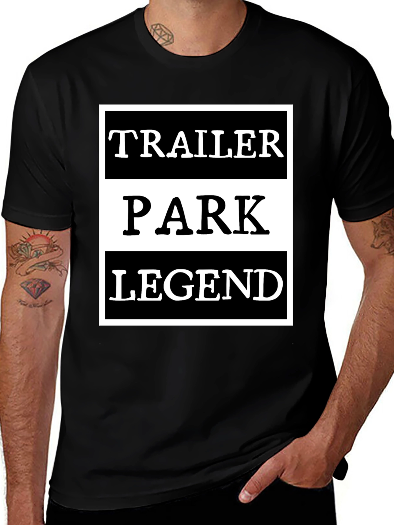 Variant 22 of Trailer Park Legend Black Graphic Tee