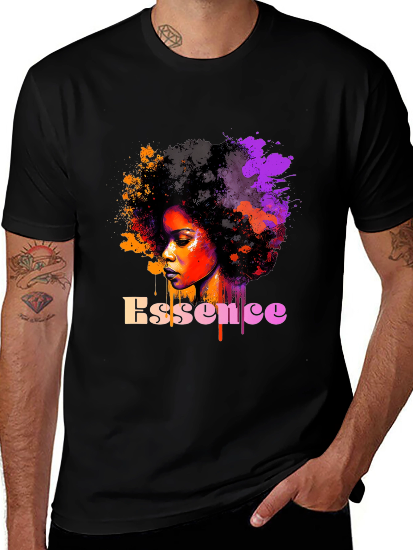 Variant 2 of Essence Afro Art Graphic T-Shirt