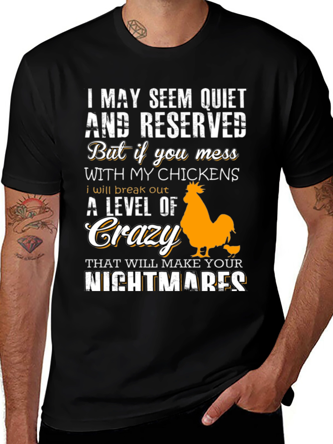 Variant 26 of Funny Chicken Lover T-Shirt - I May Seem Quiet