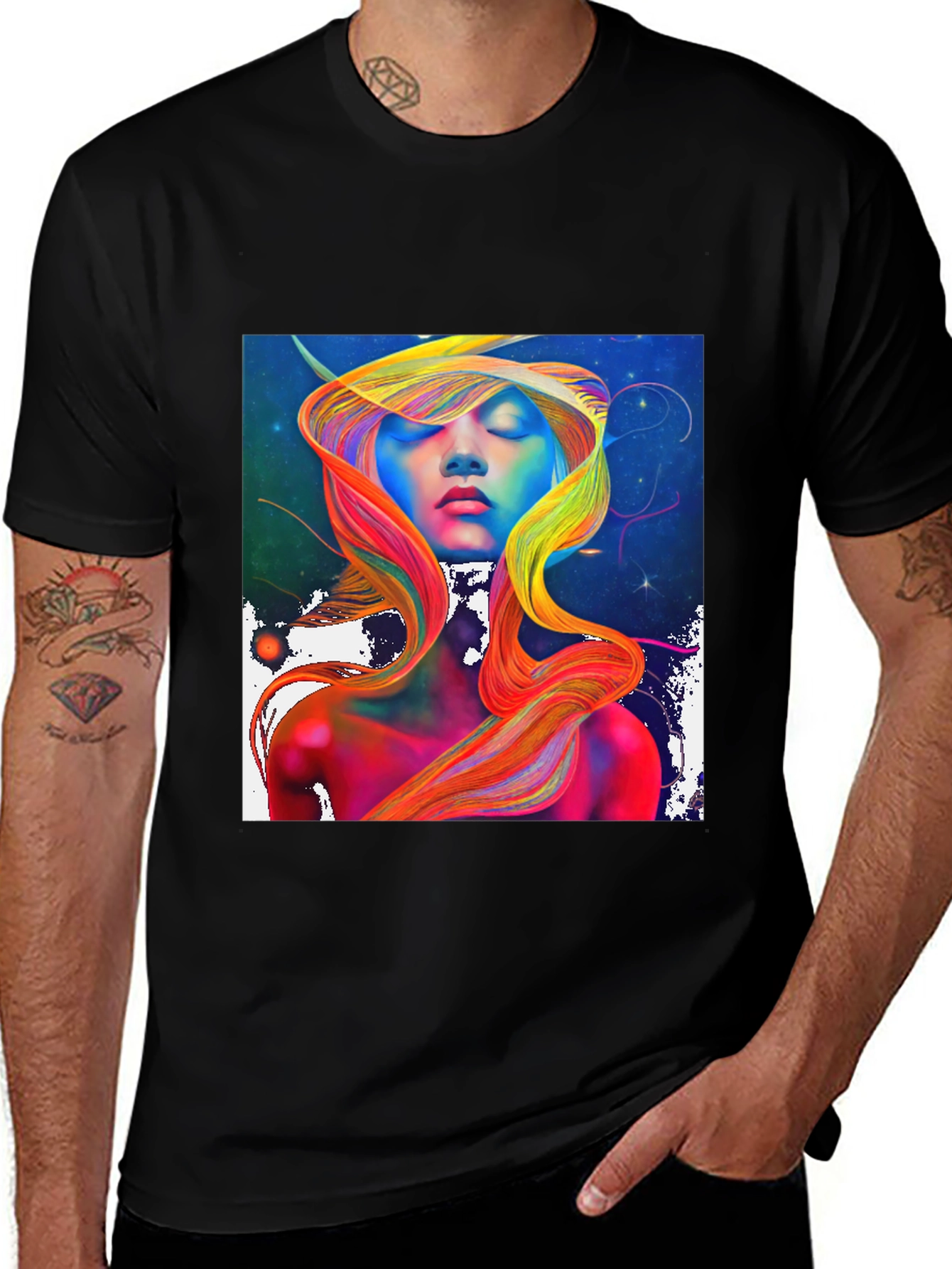 Variant 18 of Colorful Dreamscape Graphic Tee - Artistic Unisex T-Shirt