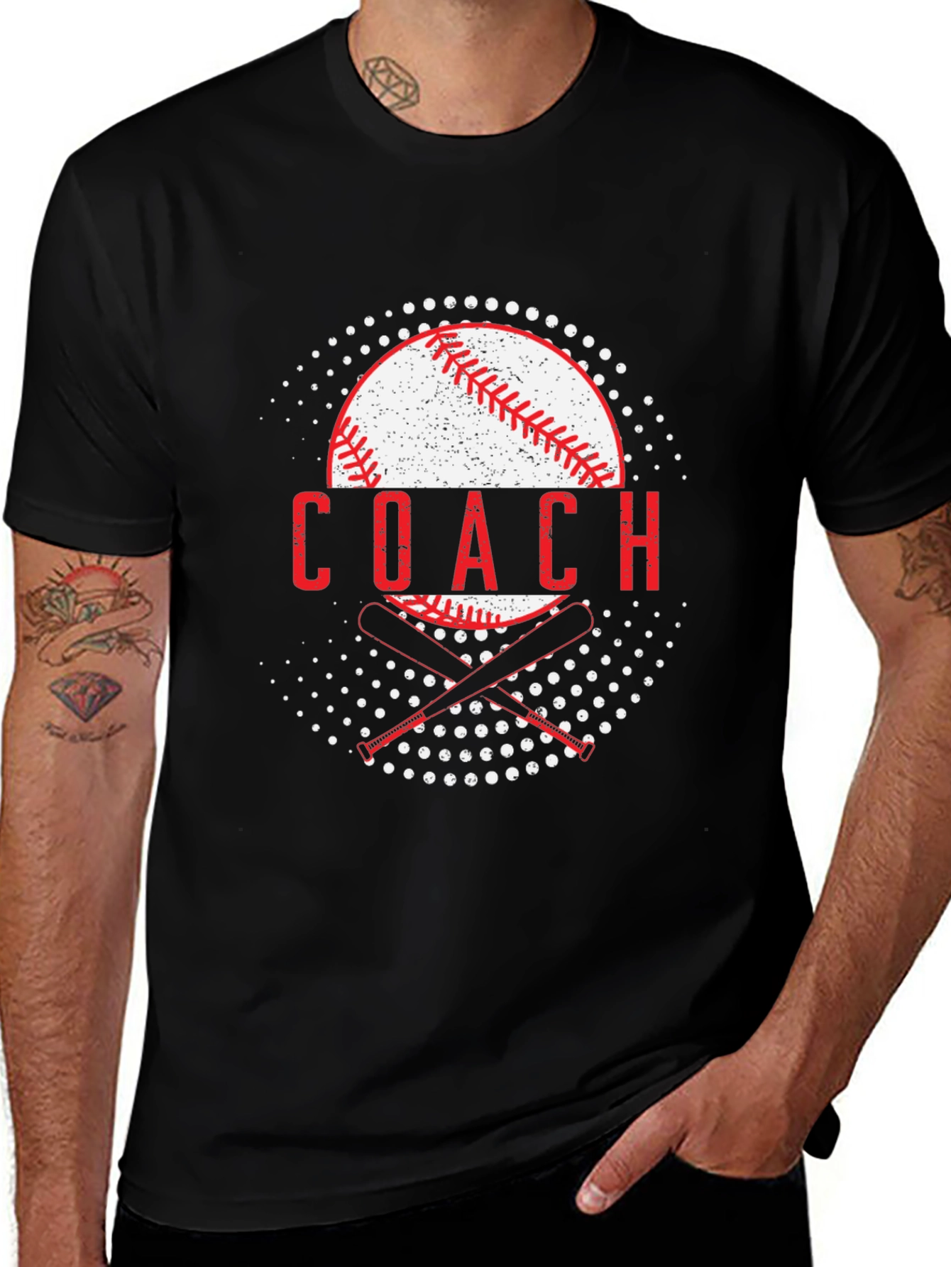 Variant 14 of Baseball Coach T-Shirt - Baseball Design
