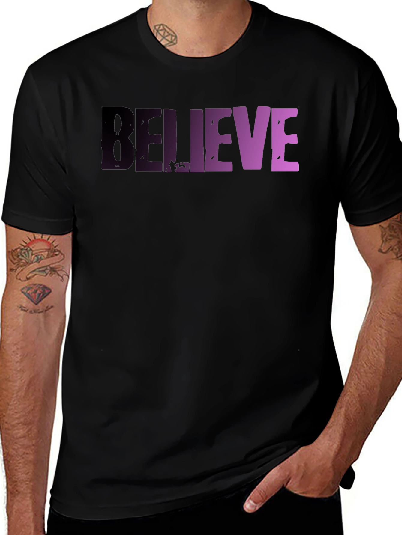 Variant 4 of Believe Graphic Tee - Dark Humor Fashion