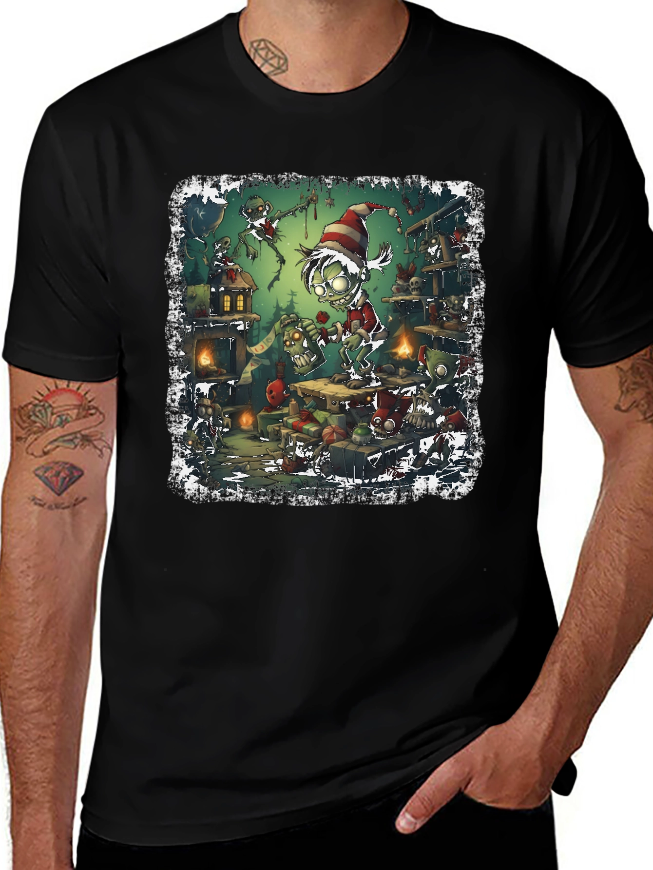 Zombie Elf Christmas T-Shirt