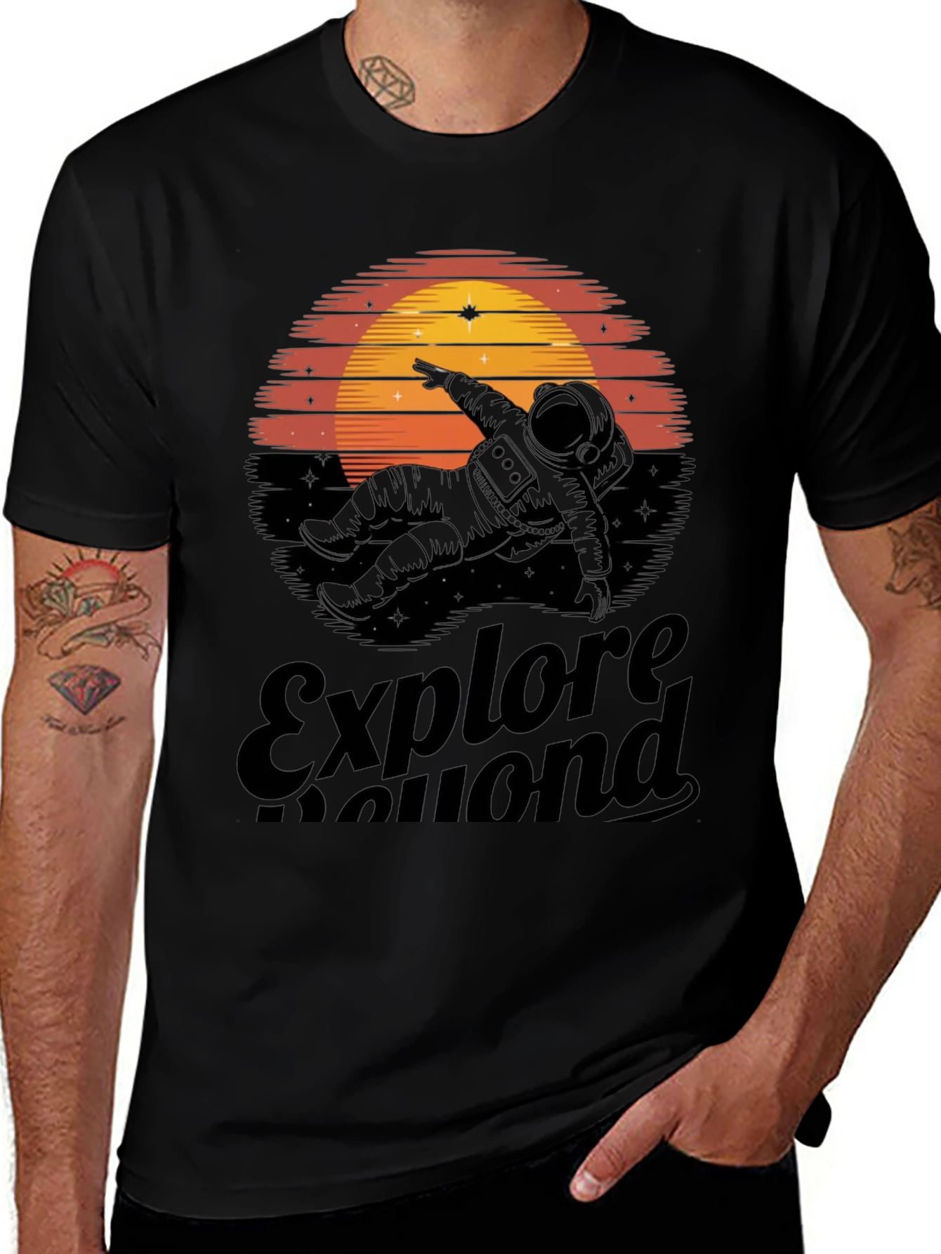 Variant 19 of Explore Beyond Astronaut Graphic T-Shirt