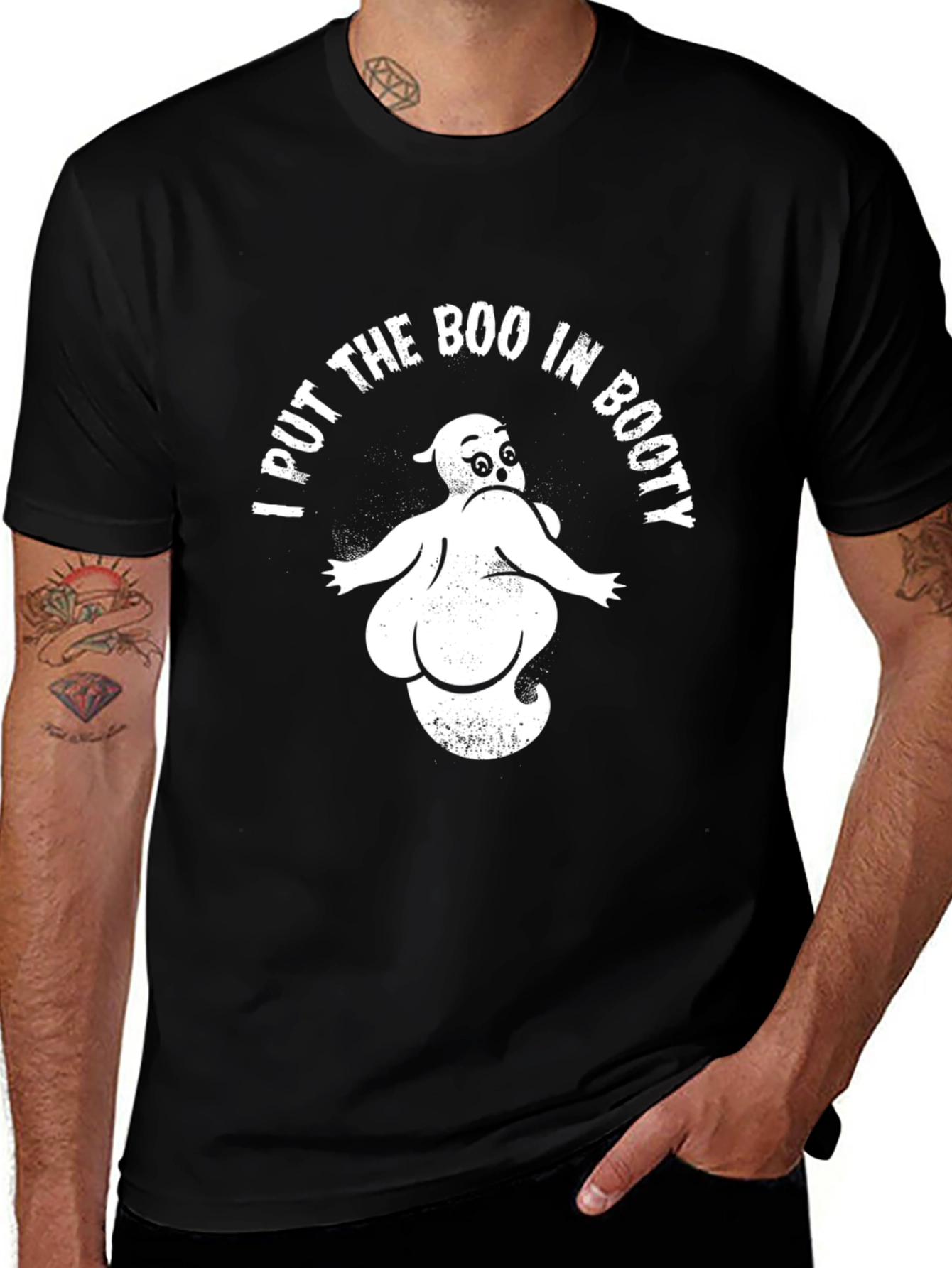 Variant 26 of Boo in Booty Graphic T-Shirt - Halloween Humor