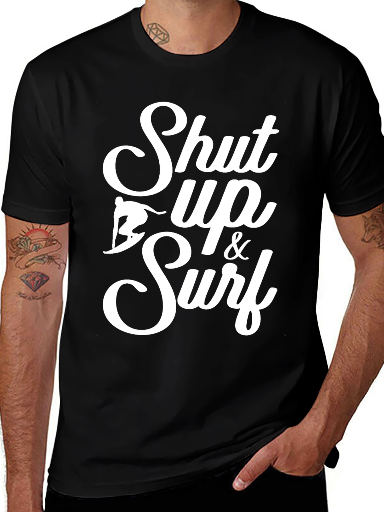Variant 15 of Shut Up & Surf Graphic T-Shirt