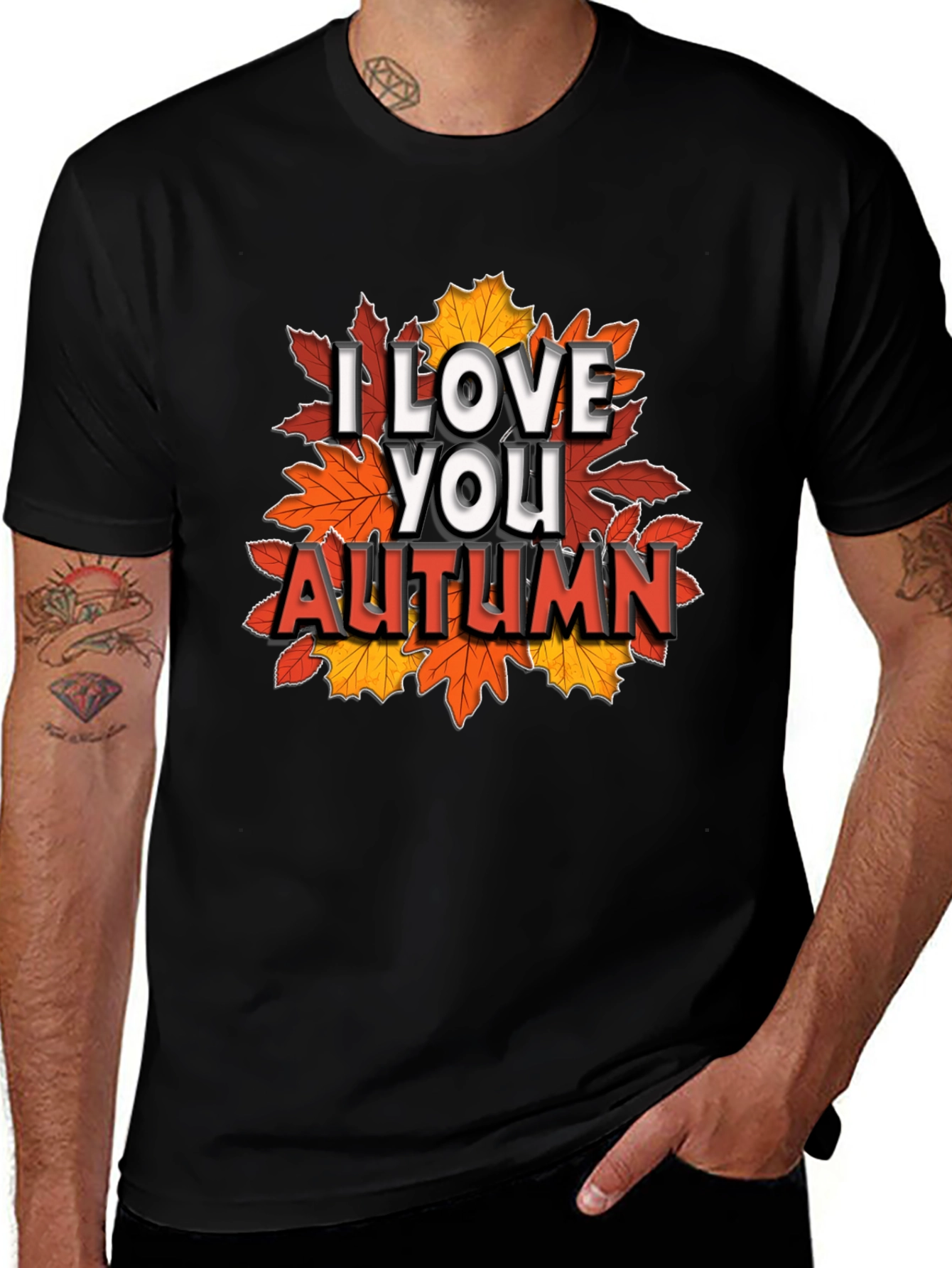 Variant 30 of I Love You Autumn T-Shirt - Fall Season Tee