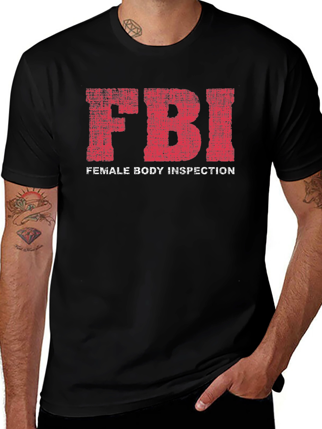 Variant 29 of Funny FBI Female Body Inspection T-Shirt