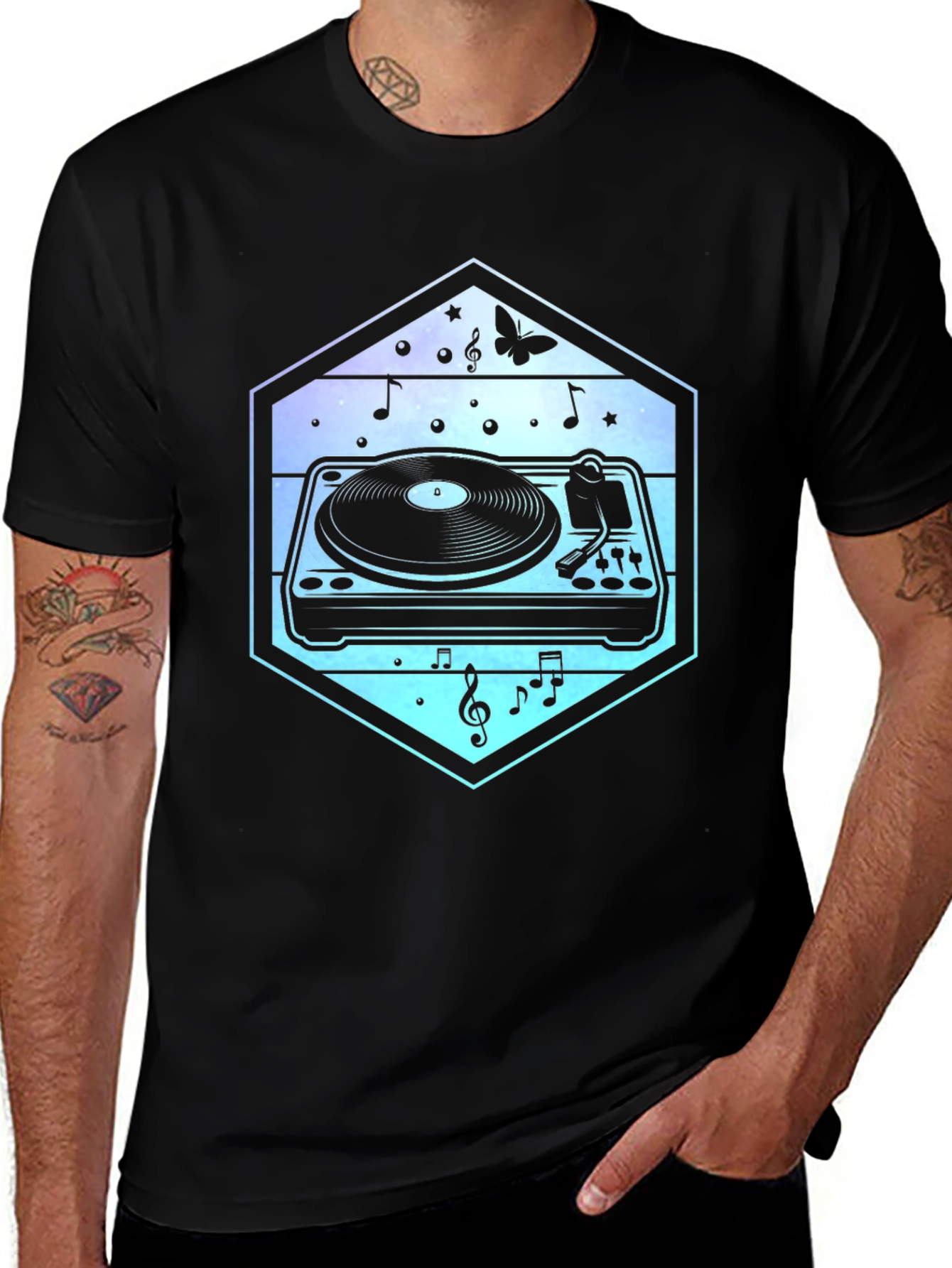 Variant 13 of Turntable Music T-Shirt - DJ Graphic Tee