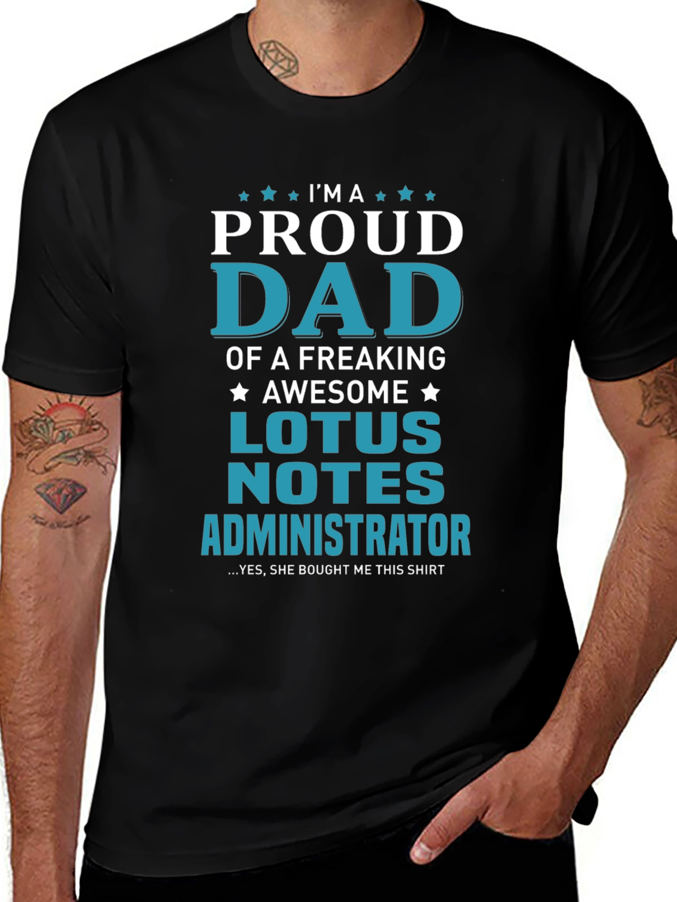 Variant 26 of Proud Dad Lotus Notes Administrator Graphic T-Shirt