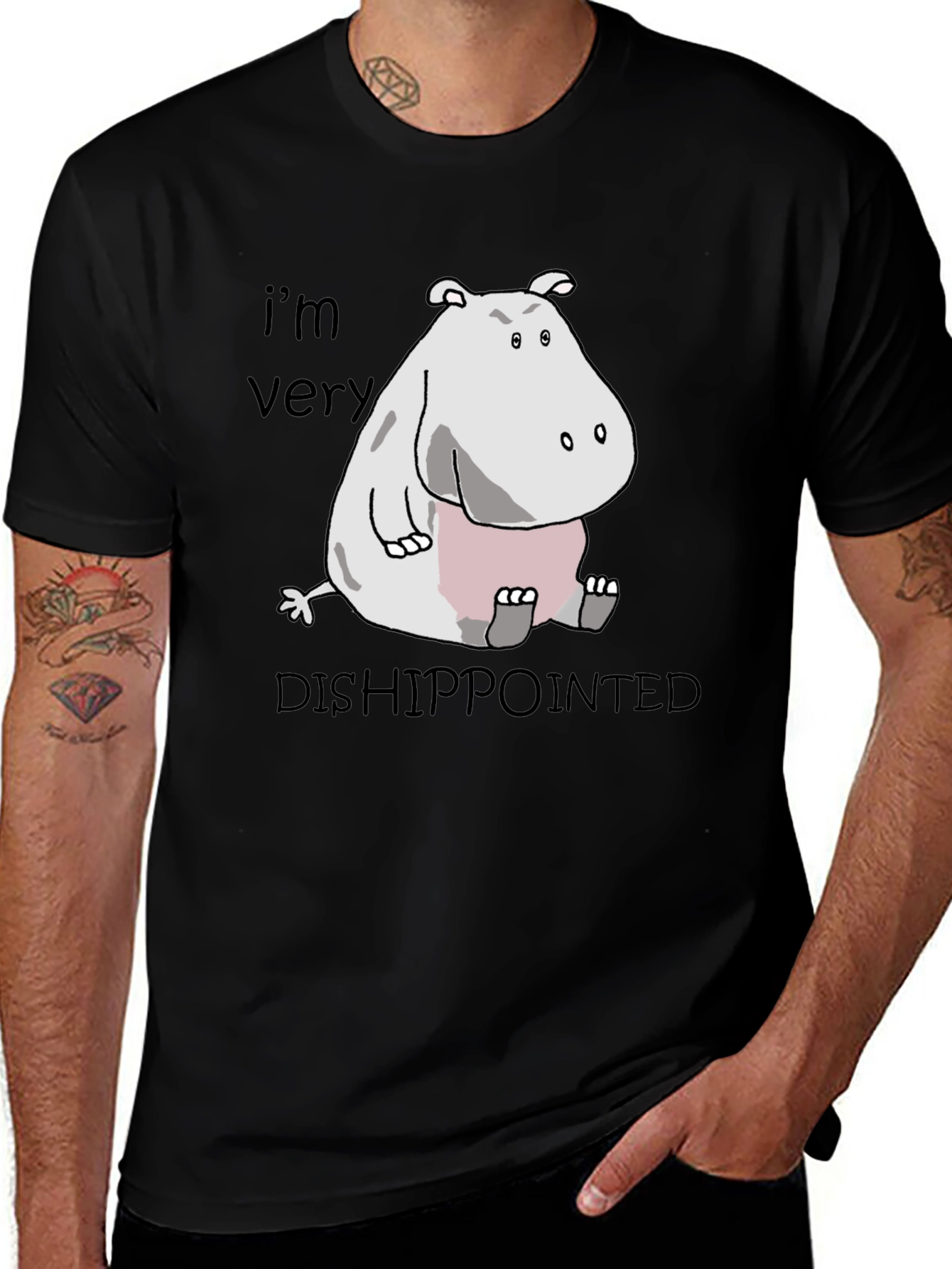 Variant 6 of Dishippointed Hippo Graphic T-Shirt